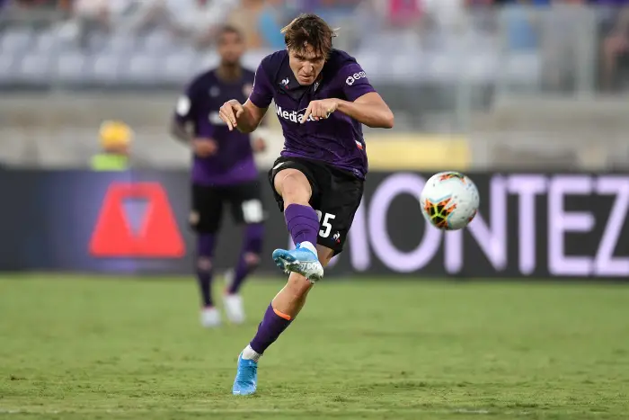 Federico Chiesa of Fiorentina scores goal of 3-1 
Firenze 19/08/2019 Stadio Artemio Franchi 
Football Italy Cup 2019/2020 
ACF Fiorentina - Monza
