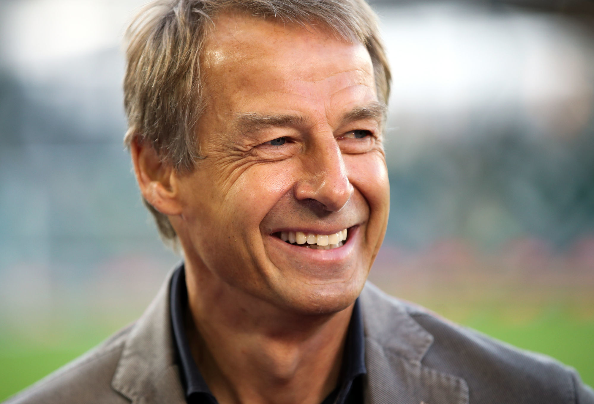 09 September 2019, Great Britain, Belfast: Soccer: European Championship qualification, group stage, group C, 6th matchday: Northern Ireland - Germany at Windsor Park Stadium. RTL TV expert JÂ¸rgen Klinsmann speaks. Photo : PictureAlliance / Icon Sport