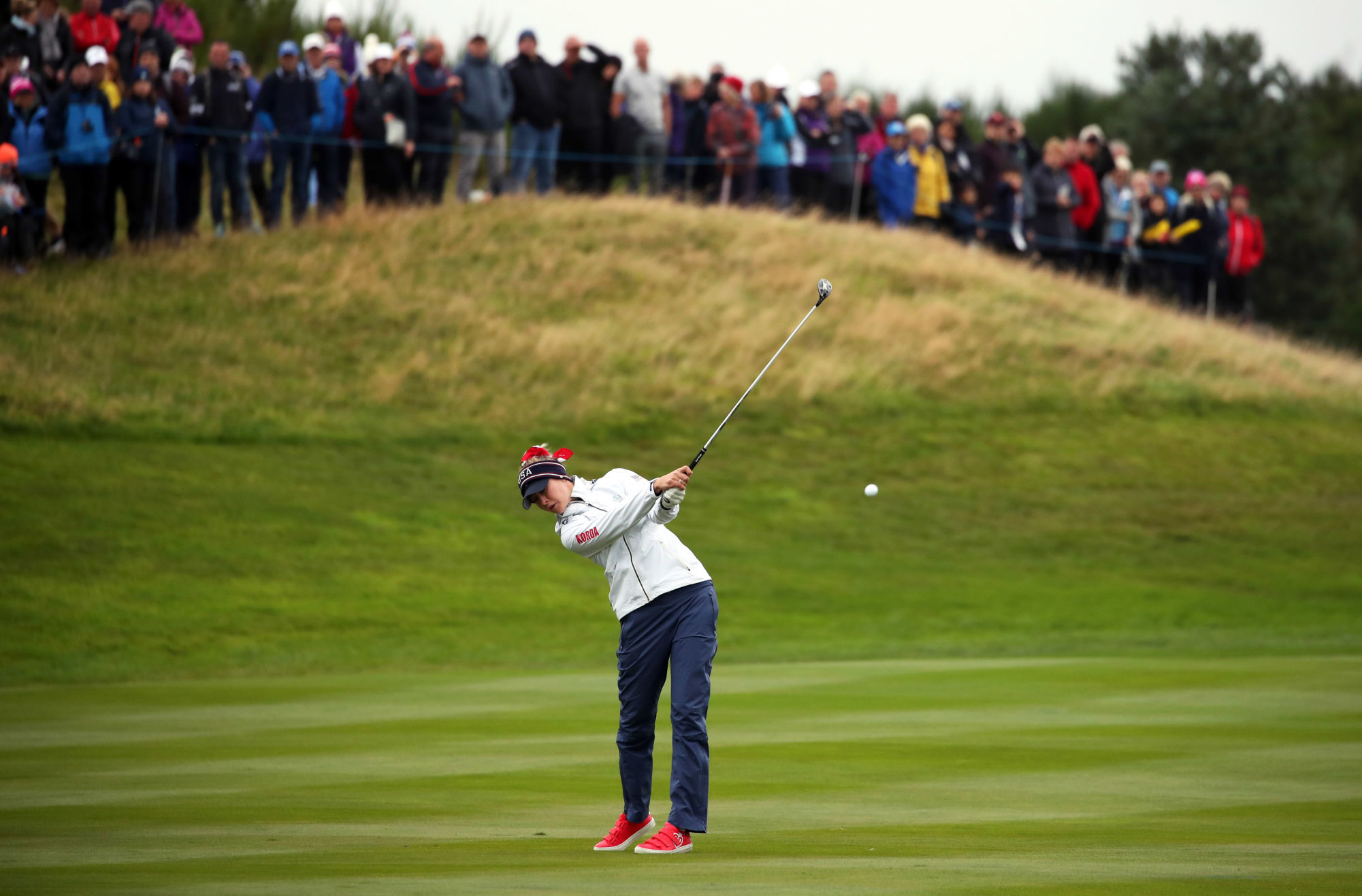 Team USA's Nelly Korda on the 2nd during the Singles match on day three of the 2019 Solheim Cup at Gleneagles Golf Club, Auchterarder. 

Photo by Icon Sport - Nelly KORDA - Gleneagles Golf Club - Auchterarder (Ecosse)