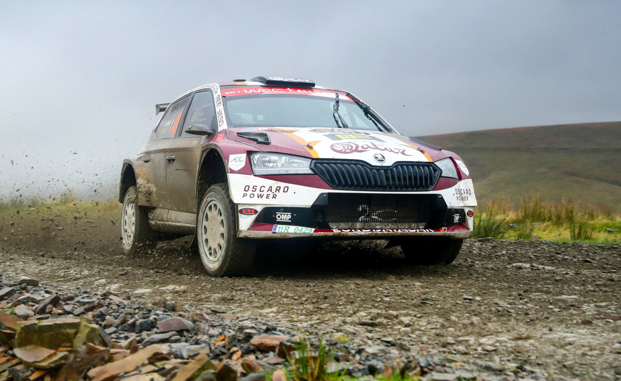 Franceís Pierre-Louis Loubet and Vincent Landais in a Skoda Fabia R5 during day three of the Wales Rally GB. ..Photo by Icon Sport - Pierre-Louis LOUBET - Vincent LANDAIS -  (Thailande)