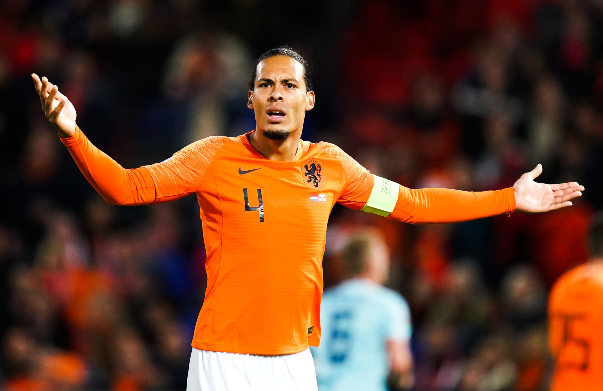 Netherlands' Virgil van Dijk gestures during the UEFA Euro 2020 qualifying, group C match at the Stadion Feijenoord, Rotterdam. 
Photo by Icon Sport - Virgil VAN DIJK - De Kuip - Rotterdam (Pays Bas)