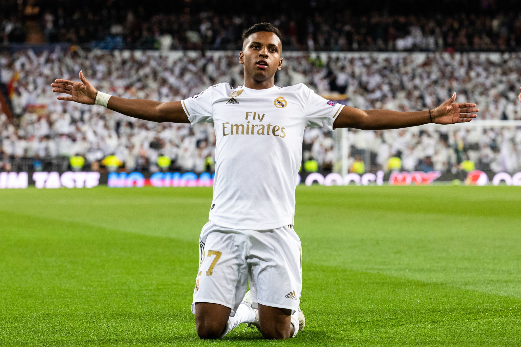 Rodrygo Goes of Real Madrid during the Champions League match between Real Madrid and Galatasaray at Bernabeu on November 6, 2019 in Madrid, Spain. (Photo by Pressinphoto/Icon Sport) - Rodrygo  GOES - Stade Santiago-Bernabeu - Madrid (Espagne)