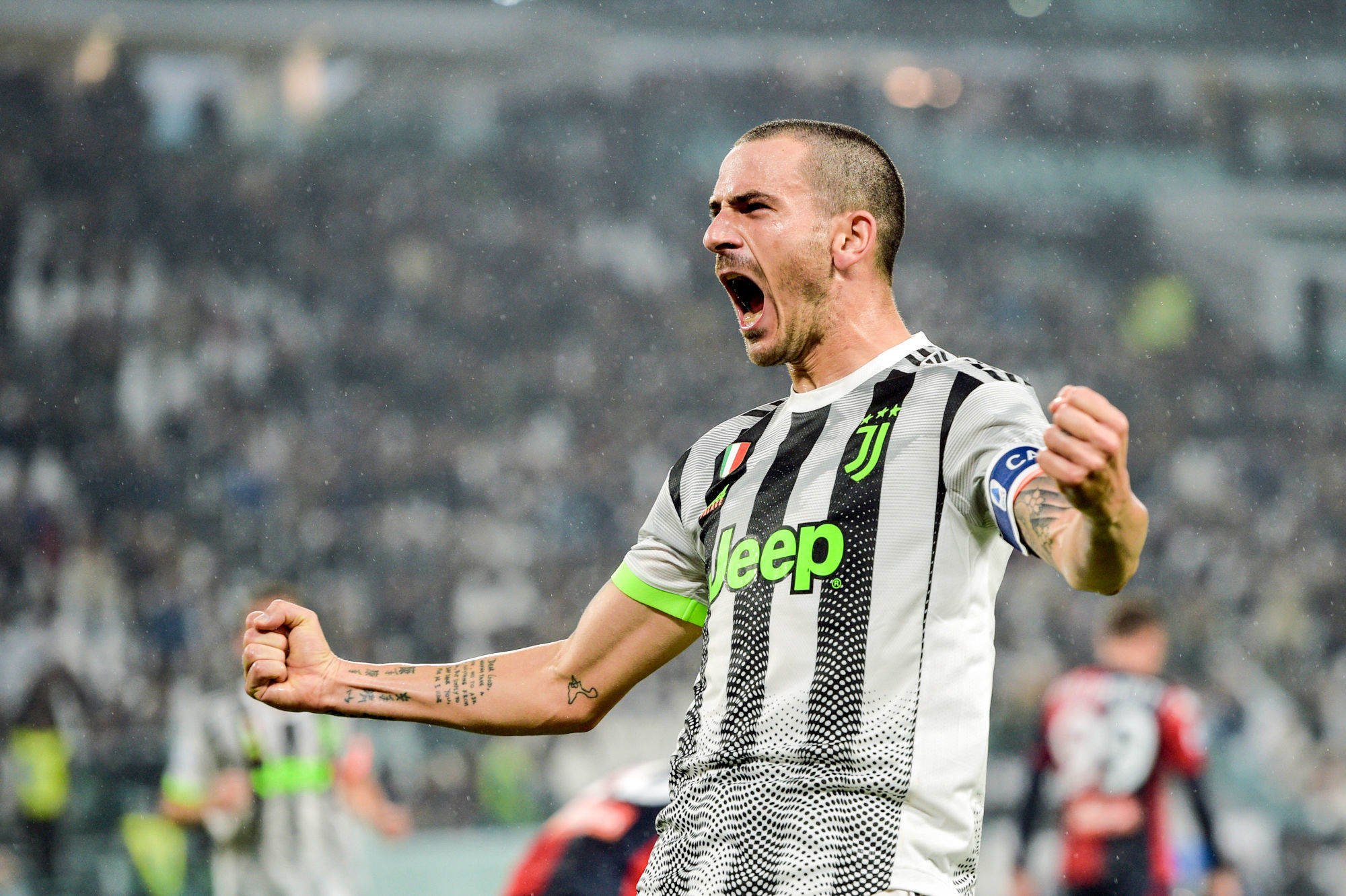 30th October 2019; Allianz Stadium, Turin, Italy; Serie A Football, Juventus versus Genoa; Leonardo Bonucci of Juventus celebrates after scoring the goal for 1-0 in the 37th minute - Editorial Use 

Photo by Icon Sport - Leonardo BONUCCI - Allianz Stadium - Turin (Italie)