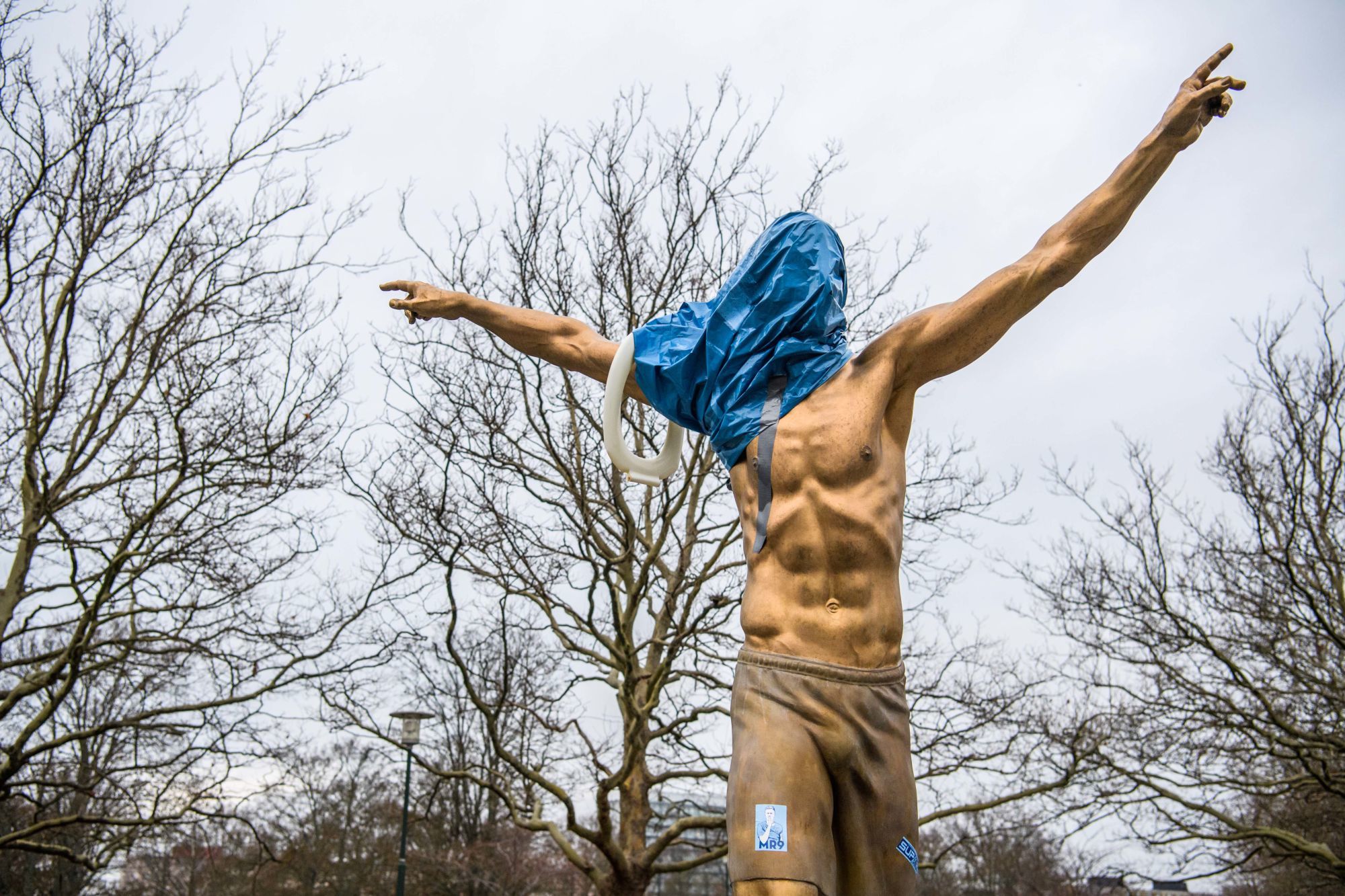 191127 The statue of Zlatan Ibrahimovic has been vandalized after Zlatan Ibrahimovic invests in Stockholm club Hammarby on November 27, 2019 in Malmö.
Photo: Petter Arvidson / BILDBYRÅN / kod PA / 92390 

Photo by Icon Sport - --- - Malmo (Suede)