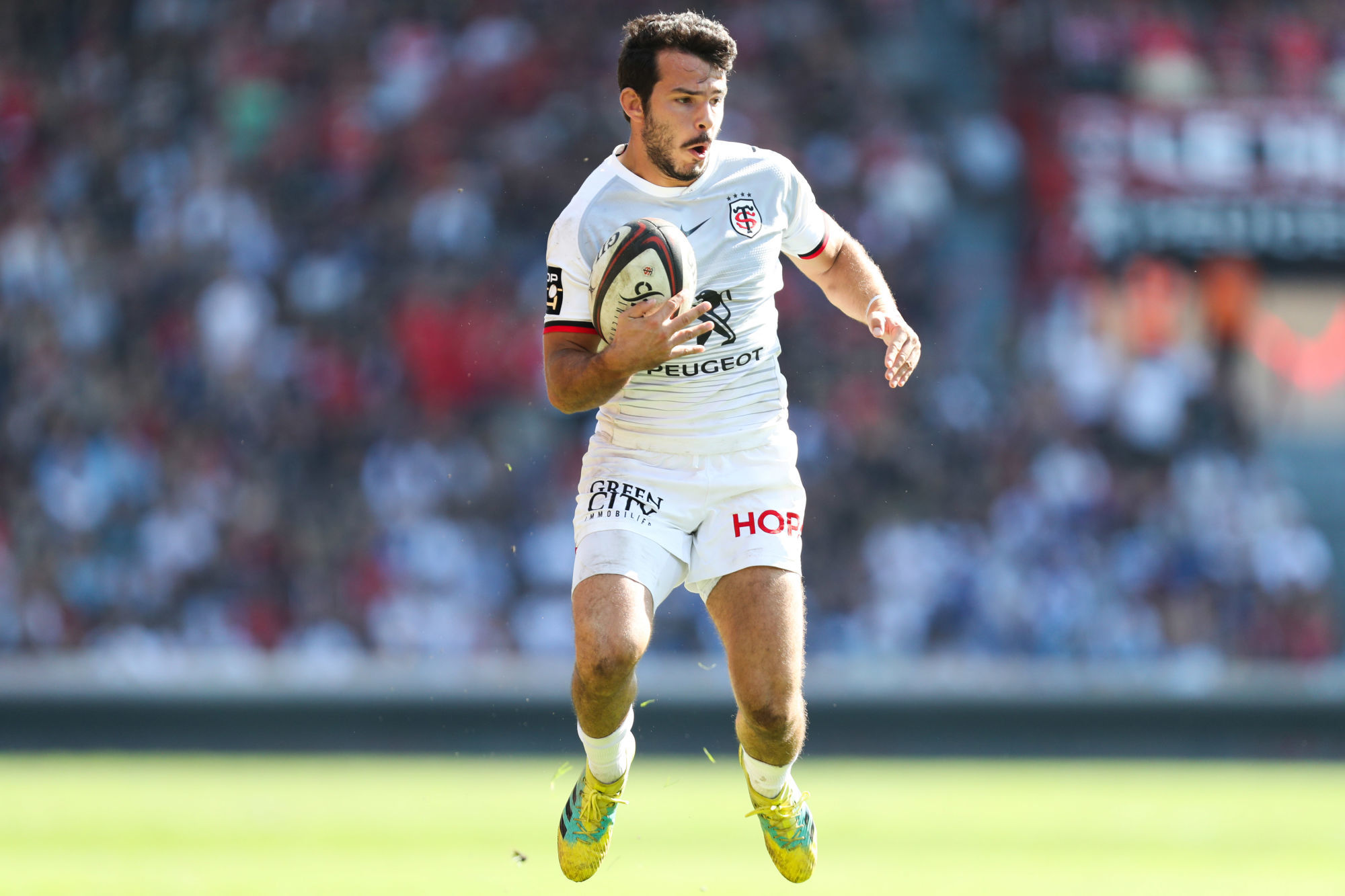 Arthur Bonneval of Toulouse during the Top 14 match between Stade Toulousain and Castres Olympique at Stade Ernest Wallon on September 29, 2018 in Toulouse, France. (Photo by Manuel Blondeau/Icon Sport)