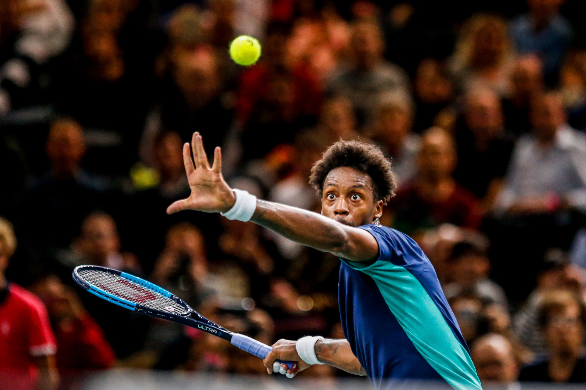 Gael MONFILS of France during the Day 4 of the Rolex Paris Masters at AccorHotels Arena on October 30, 2019 in Paris, France. (Photo by Johnny Fidelin/Icon Sport) - Gael MONFILS - Bercy AccorHotels Arena - Paris (France)