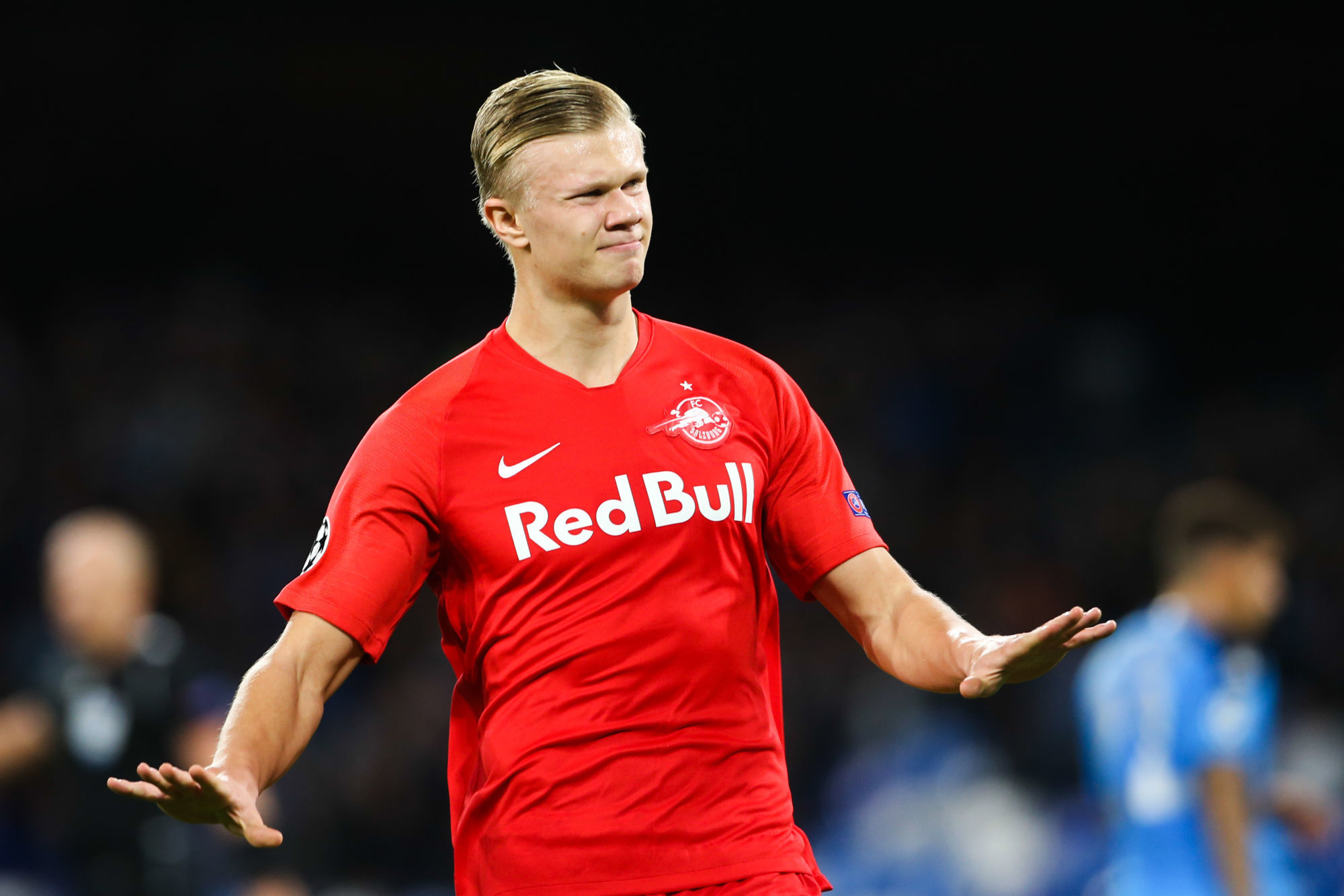NAPLES,ITALY,05.NOV.19 - SOCCER - UEFA Champions League, group stage, SSC Napoli vs Red Bull Salzburg. Image shows Erling Braut Haaland (RBS). Photo: GEPA pictures/ Mathias Mandl 

Photo by Icon Sport - Erling HAALAND - Stade San Paolo - Naples (Italie)