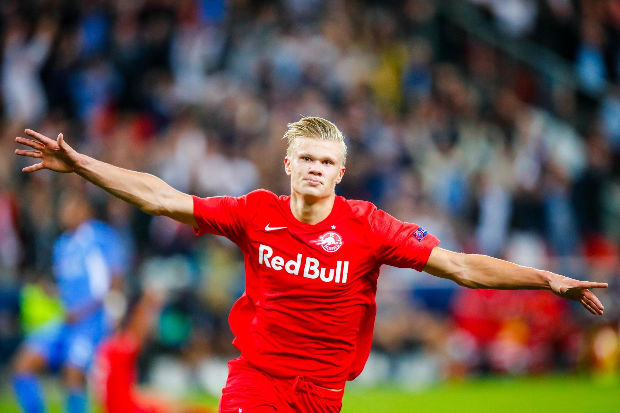 SALZBURG,AUSTRIA,17.SEP.19 - SOCCER - UEFA Champions League, group stage, Red Bull Salzburg vs KRC Genk. Image shows the rejoicing of Erling Haaland (RBS). Photo: GEPA pictures/ Jasmin Walter 

Photo by Icon Sport - Erling HAALAND - Red Bull Arena - Salzbourg (Autriche)