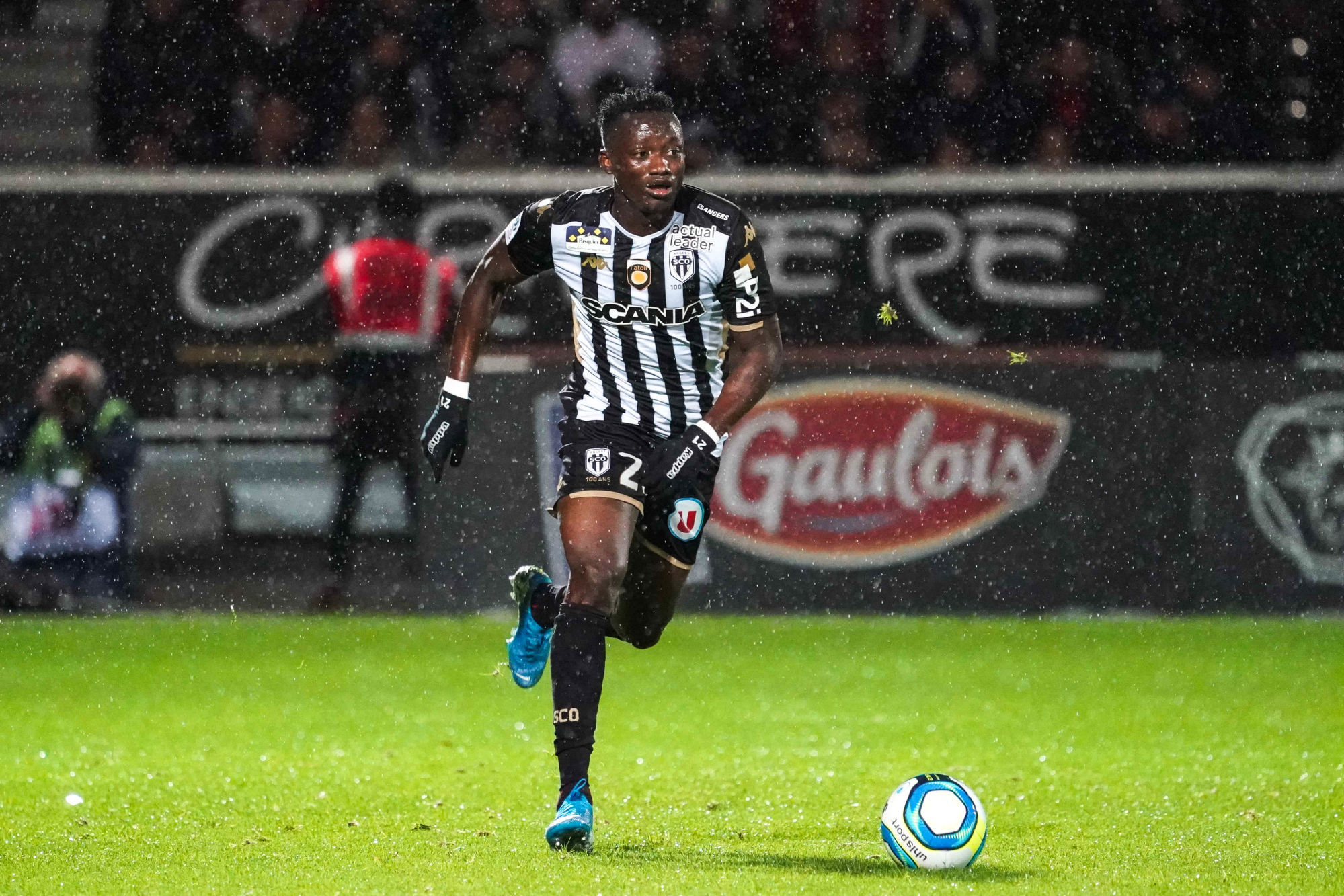 Casimir NINGA of Angers during the Ligue 1 match between Angers SCO and RC Strasbourg at Stade Raymond Kopa on November 2, 2019 in Angers, France. (Photo by Eddy Lemaistre/Icon Sport) - Casimir NINGA - Stade Raymond Kopa - Angers (France)