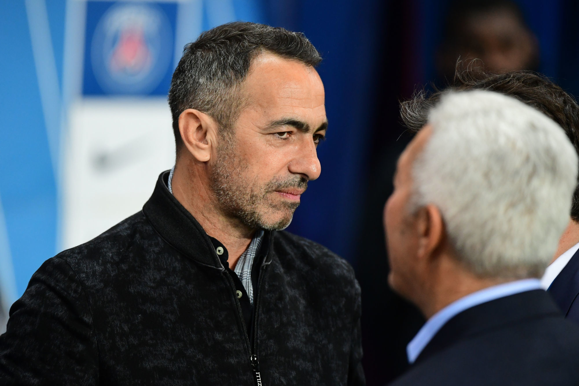 Former PSG player Jean DJORKAEFF (right) and his son, former PSG player Youri DJORKAEFF (left), during the Ligue 1 match between Paris Saint Germain and Marseille at Parc des Princes on October 27, 2019 in Paris, France. (Photo by Dave Winter/Icon Sport) - Youri DJORKAEFF - Jean DJORKAEFF - Parc des Princes - Paris (France)