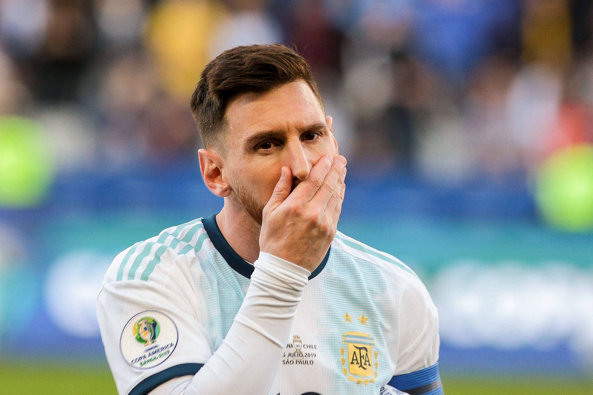 Lionel Messi of Argentina during the match Argentina v Chile. Copa America 2019, third place. Arena Corinthians Stadium, Sao Paulo, Brazil. JULY 06, 2019.  Photo : SUSA / Icon Sport