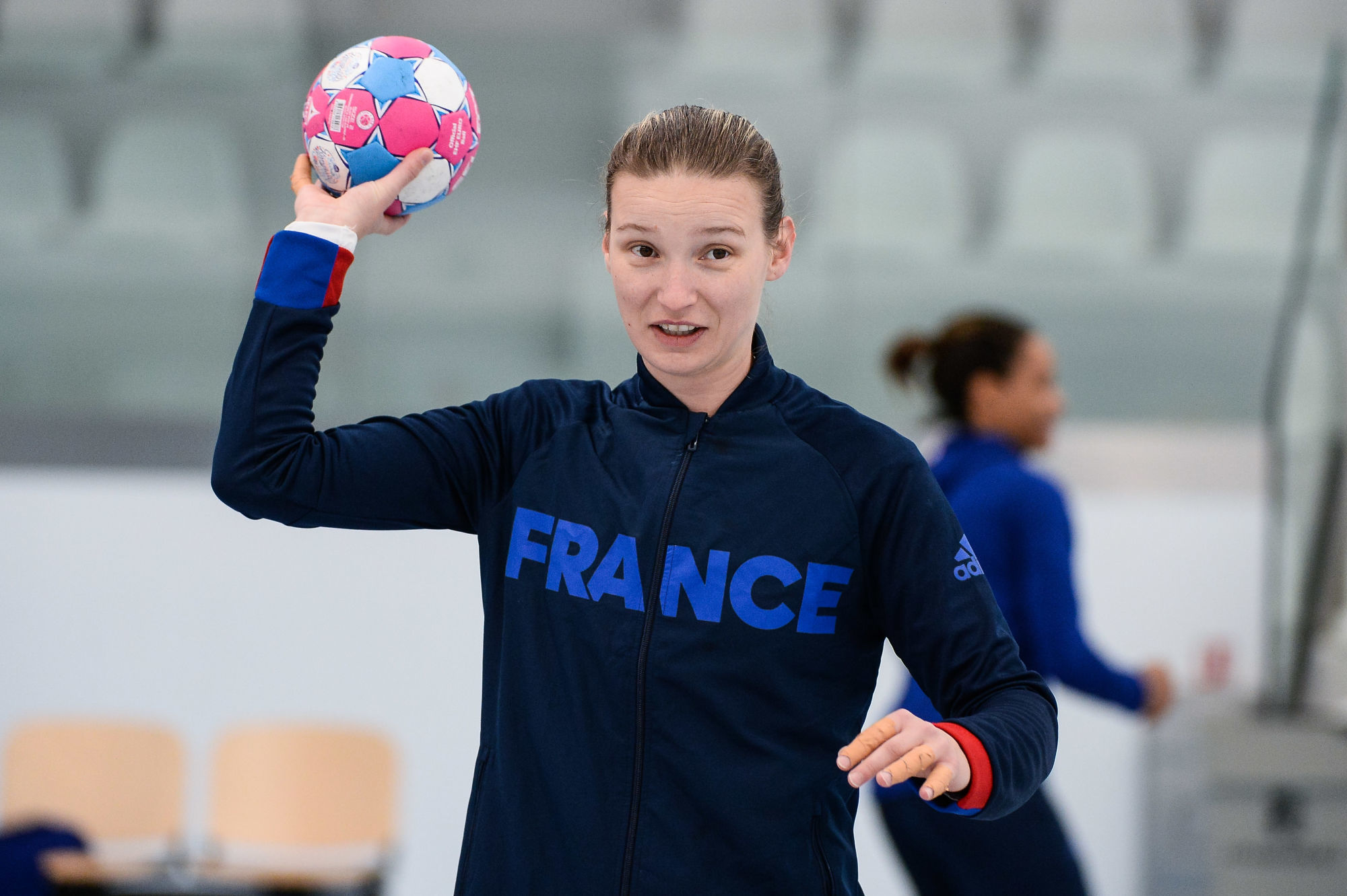 Amandine Leynaud of France during the training session before the European Women's championship on November 20, 2018 in Creteil, France. (Photo by Baptiste Fernandez/Icon Sport)