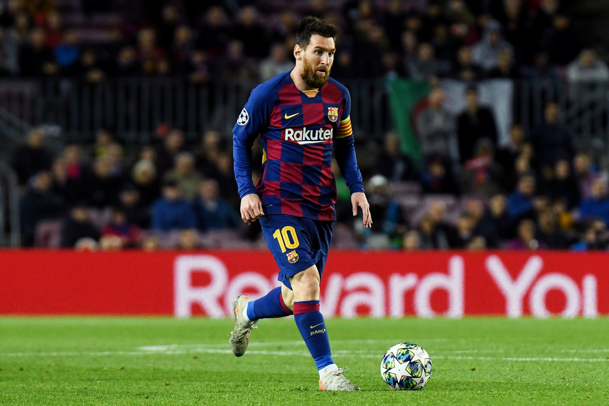 Lionel Messi of FC Barcelona during the Champions League match between Barcelona and Slavia Prague at Camp Nou on November 5, 2019 in Barcelona, Spain. (Photo by Pressinphoto/Icon Sport) 

Photo by Icon Sport - Lionel MESSI - Camp Nou - Barcelone (Espagne)