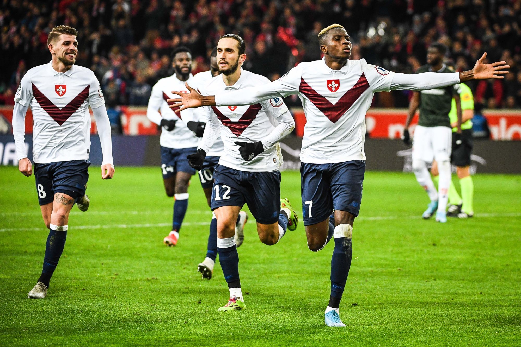 Victor OSIMHEN of Lille during the Ligue 1 match between Lille and Dijon at Grand Stade Lille Métropole on November 30, 2019 in Lille, France. (Photo by Matthieu Mirville/Icon Sport) - Stade Pierre Mauroy - Lille (France)