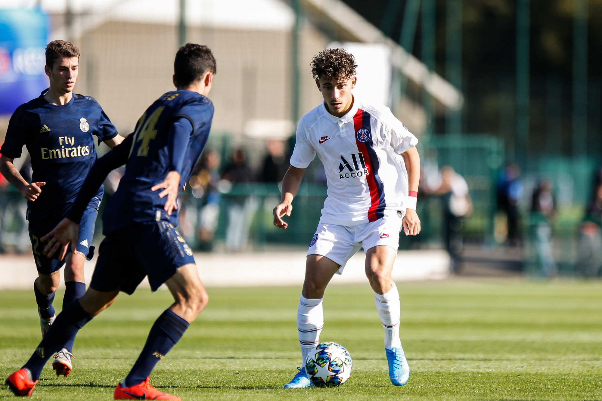 Adil AOUCHICHE of PSG during the Youth League match between Paris Saint Germain and Real Madrid at Camp des Loges on September 18, 2019 in Paris, France. (Photo by Johnny Fidelin/Icon Sport) - Adil AOUCHICHE - Camp des Loges - Saint Germain en Laye (France)