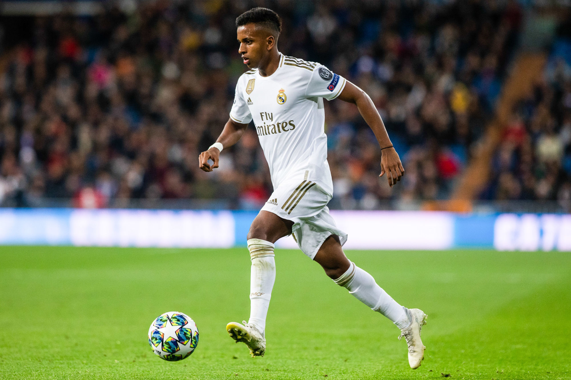 Rodrygo Goes of Real Madrid during the Champions League match between Real Madrid and Galatasaray at Bernabeu on November 6, 2019 in Madrid, Spain. (Photo by Pressinphoto/Icon Sport) - Rodrygo  GOES - Stade Santiago-Bernabeu - Madrid (Espagne)