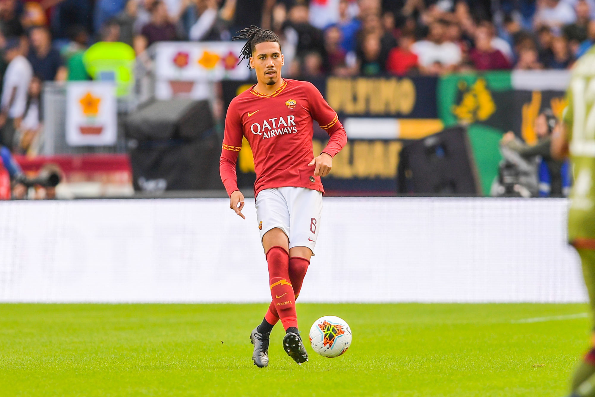 Foto Luciano Rossi/AS Roma/ LaPresse.06/10/2019 Roma ( Italia).Sport Calcio.AS Roma - Cagliari  .Campionato di Calcio Serie A Tim 2019 2020.Stadio Olimpico di Roma.Nella foto: Chris Smaling..Photo Luciano Rossi/ AS Roma/ LaPresse.06/10/2019 Roma (Italy).Sport Soccer.AS Roma - Cagliari    .football Championship League A Tim 2019 2020 .Olimpic stadium of Roma.In the pic: Chris Smaling ..Photo by Icon Sport - Chris SMALLING - Stadio Olimpico - Rome (Italie)