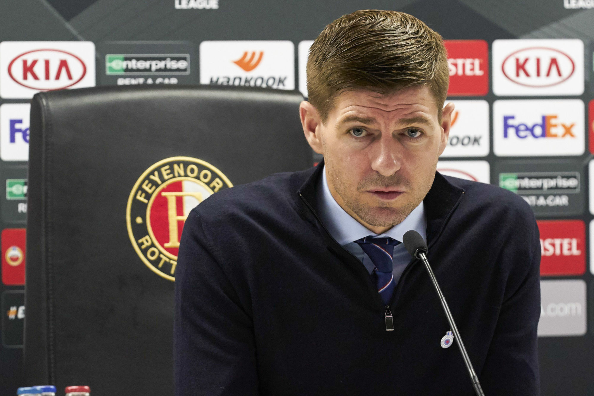coach Steven Gerrard of Rangers FC during the UEFA Europa League group G match between Feyenoord Rotterdam and Rangers FC at De Kuip on November 28, 2019 in Rotterdam, The Netherlands 

Photo by Icon Sport - Steven GERRARD - De Kuip - Rotterdam (Pays Bas)