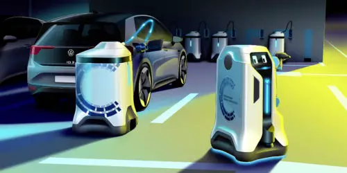 Volkswagen présente ses robots de charge