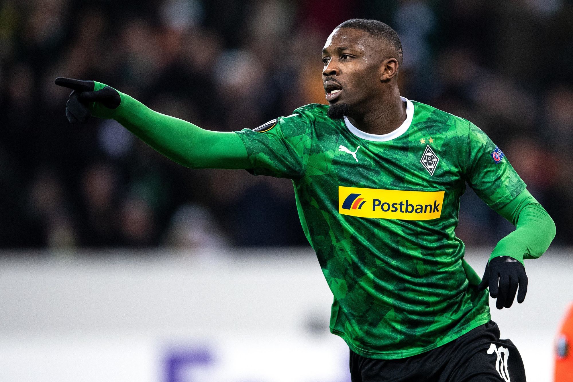 12 December 2019, North Rhine-Westphalia, Mˆnchengladbach: Soccer: Europa League, Borussia Mˆnchengladbach - Istanbul Basaksehir, Group stage, Group J, 6th matchday in Borussia Park. Gladbach's scorer Marcus Thuram rejoices after his goal for the 1-0 lead. Photo: Marius Becker/dpa 
Photo by Icon Sport - Marcus THURAM - Borussia-Park - Monchengladbach (Allemagne)