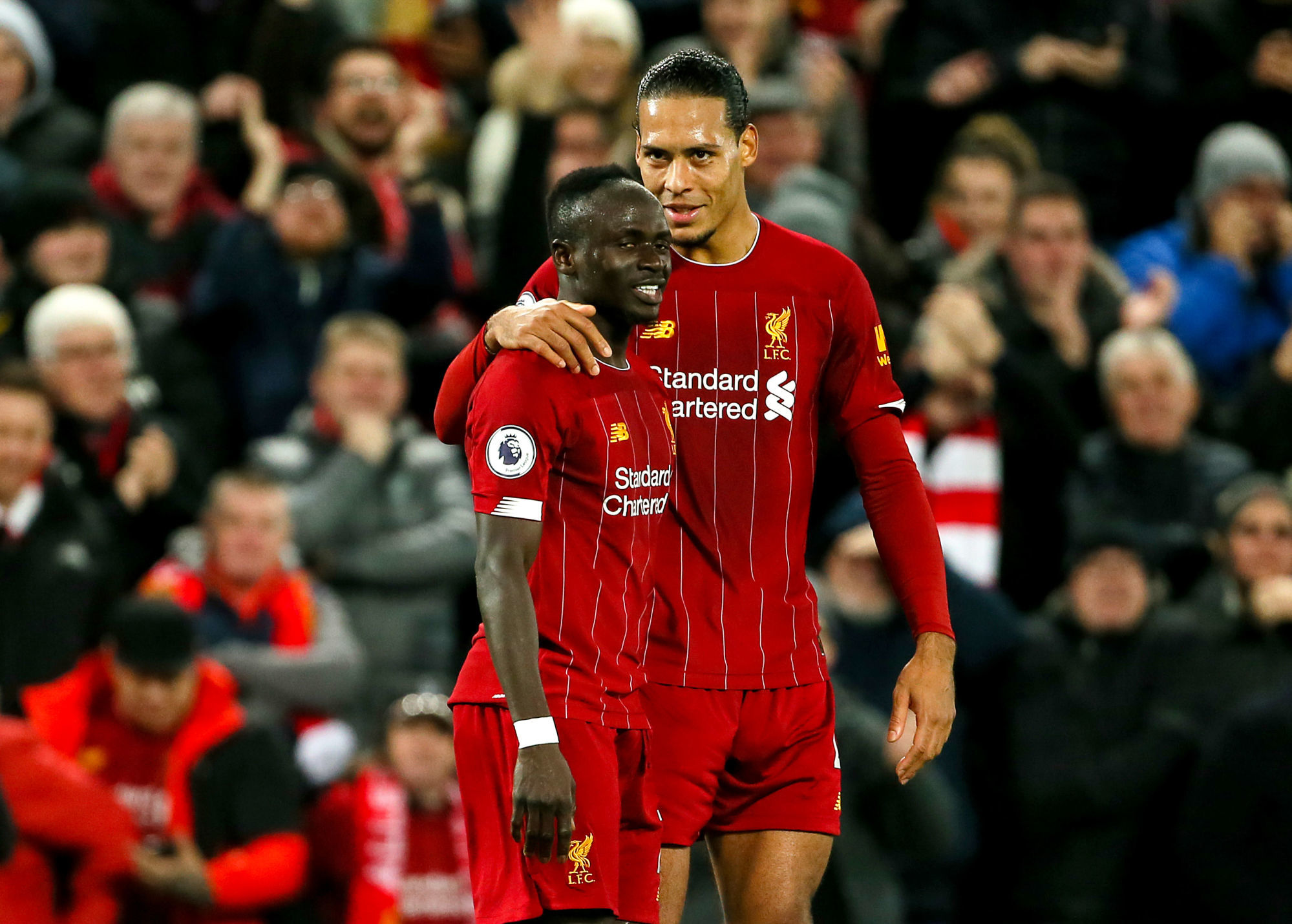 Photo by Icon Sport - Sadio MANE - Virgil VAN DIJK - Anfield Road - Liverpool (Angleterre)