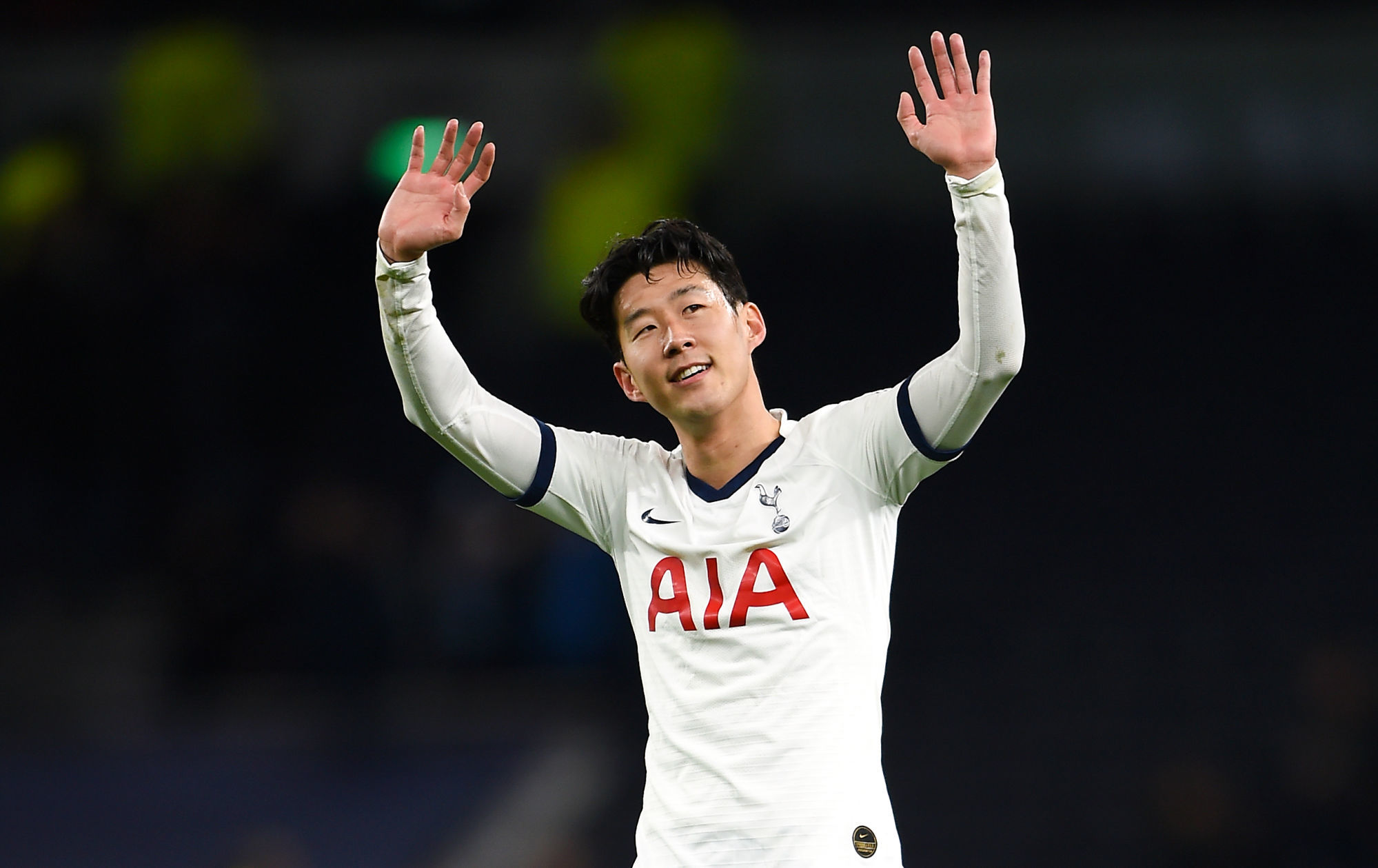 Tottenham Hotspur's Son Heung-min celebrates after the final whistle 

Photo by Icon Sport - Tottenham Hotspur  - Londres (Angleterre)