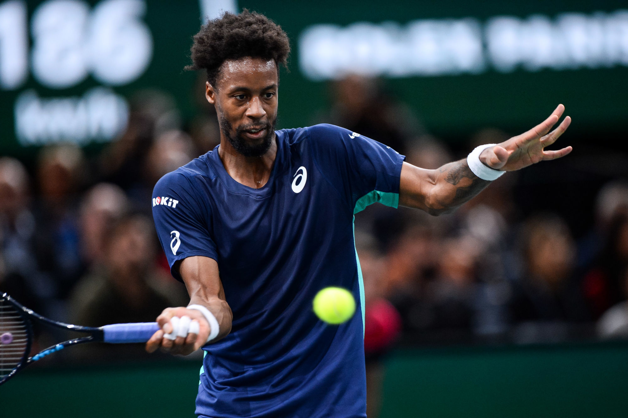 Gael MONFILS of France in action during the Day 3 of the Rolex Paris Masters at AccorHotels Arena on October 30, 2019 in Paris, France. (Photo by Baptiste Fernandez/Icon Sport) - Gael MONFILS - Bercy AccorHotels Arena - Paris (France)