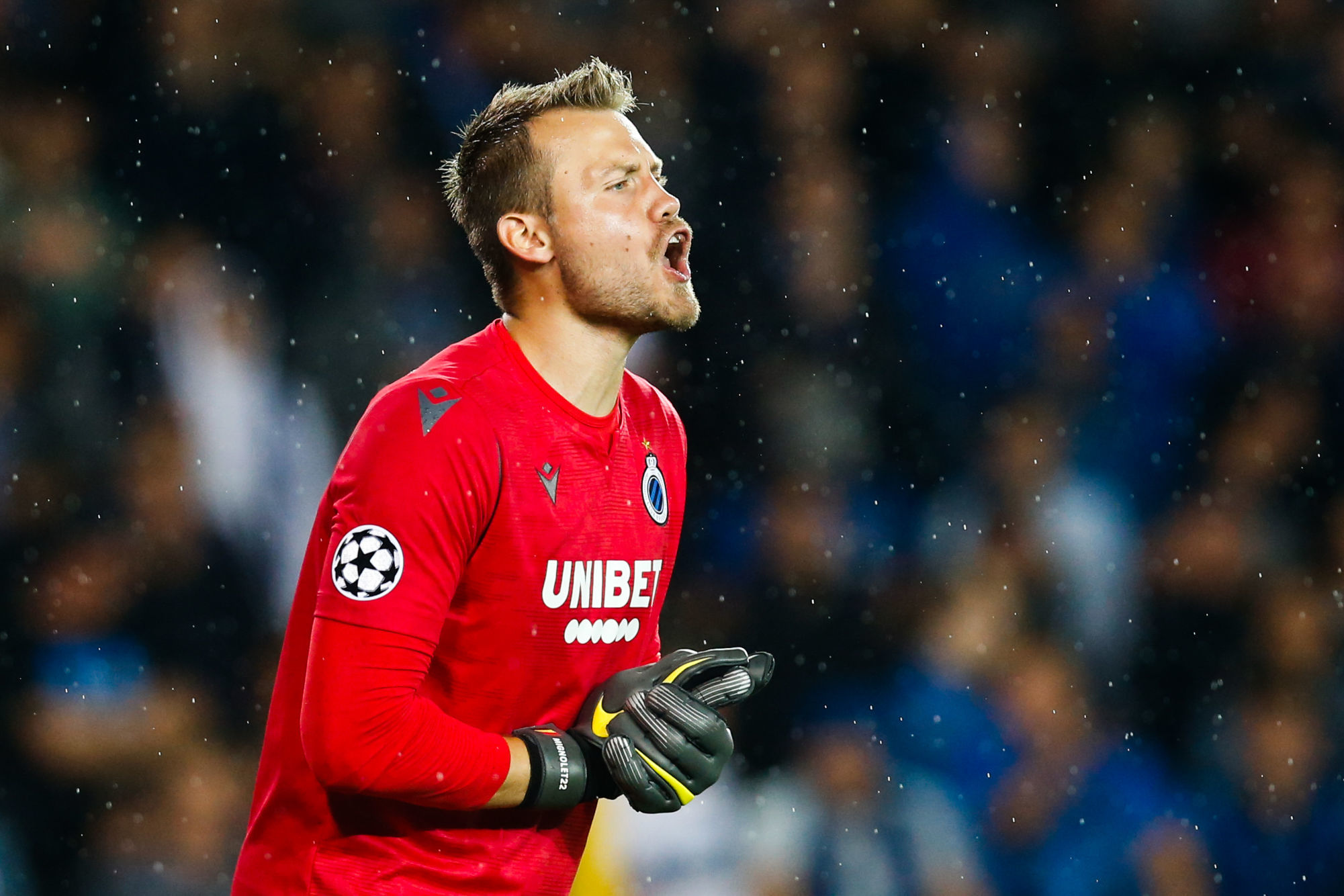 Club's goalkeeper Simon Mignolet pictured during a game between Belgian soccer team Club Brugge and Austrian club LASK Linz, Wednesday 28 August 2019 in Brugge, the return match in the play-offs of the UEFA Champions League, after a 0-1 victory of Club in the first leg.
Photo : Belga / Icon Sport