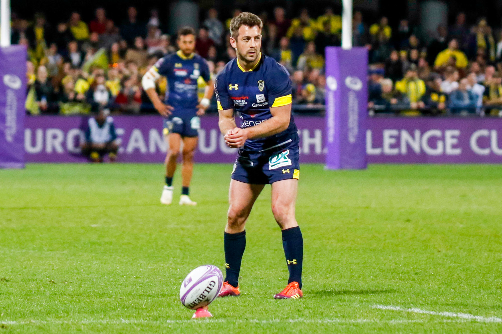 Greig Laidlaw of Clermont during the European Challenge Cup match between Clermont Ferrand and Northampton Saints at Stade Marcel Michelin on March 31, 2019 in Clermont-Ferrand, France. (Photo by Romain Biard/Icon Sport)