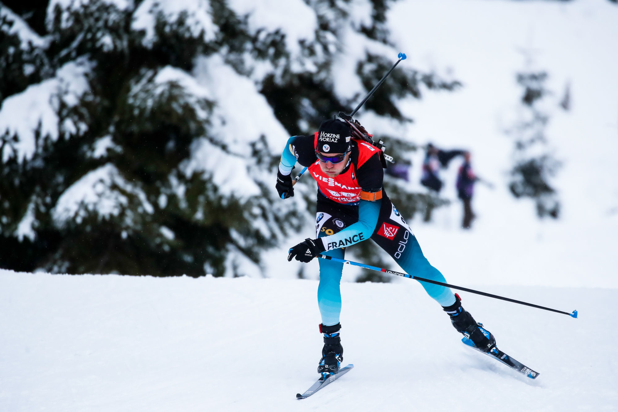 HOCHFILZEN,AUSTRIA,13.DEZ.19 - BIATHLON - IBU World Cup, 10km sprint, men. Image shows Antonin Guigonnat (FRA). Photo: GEPA pictures/ Jasmin Walter 

Photo by Icon Sport - Antonin GUIGONNAT - Hochfilzen (Autriche)