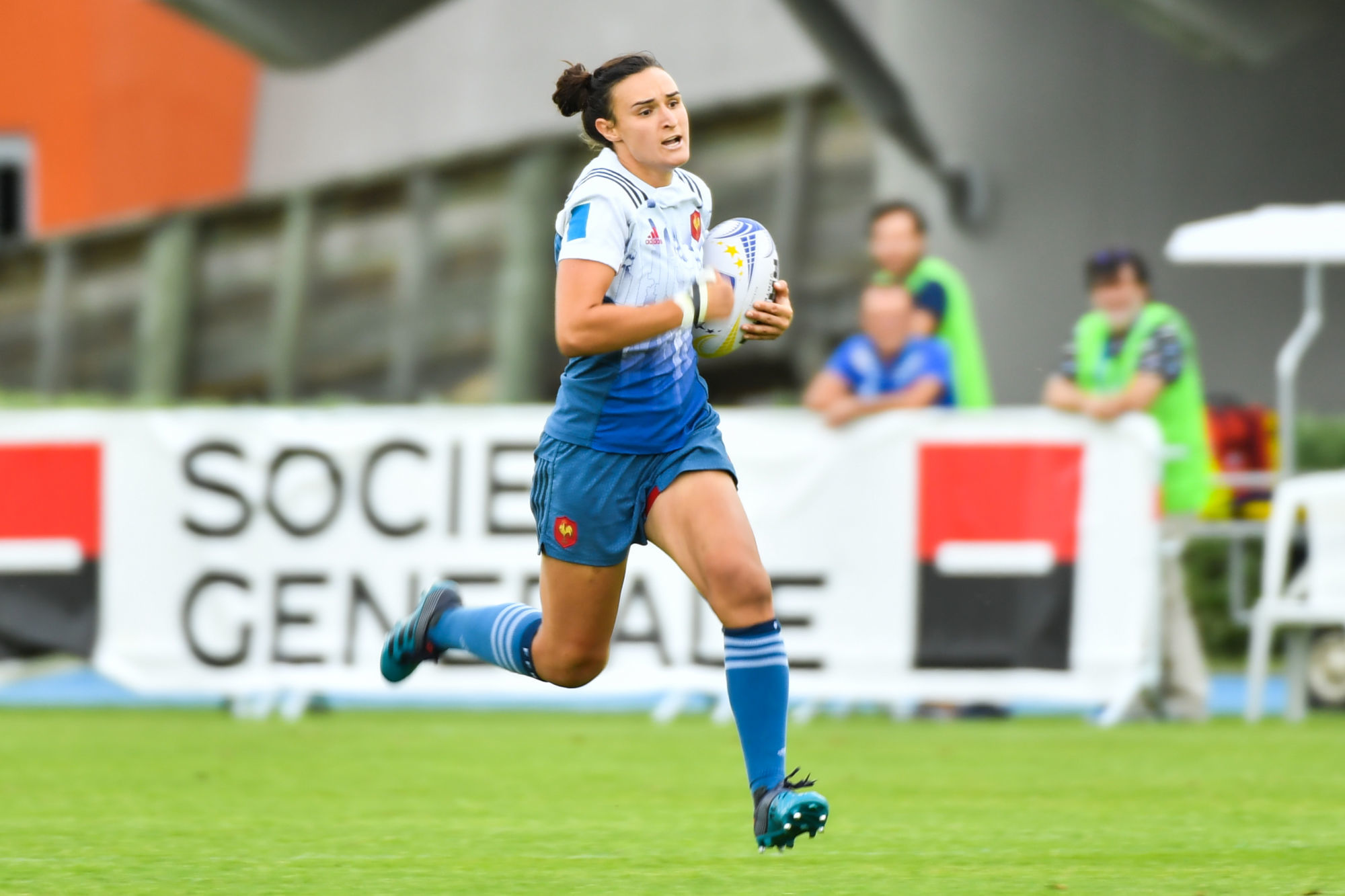 Shannon Izar of France during the Grand Prix Series - Rugby Seven match between France and England on June 29, 2018 in Marcoussis, France. (Photo by Sandra Ruhaut/Icon Sport)