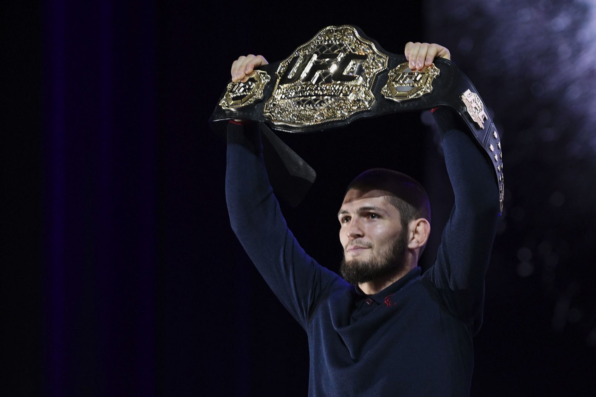 4 October 2018; Khabib Nurmagomedov following a press conference for UFC 229 at the Park Theater in Las Vegas, Nevada, United States. Photo by Stephen McCarthy/Sportsfile / Icon Sport