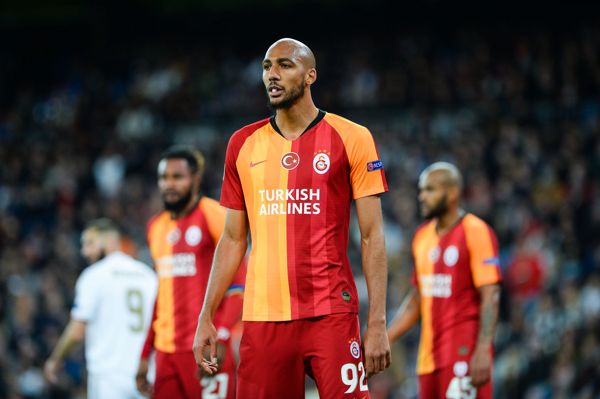 Steven Nzonzi of Galatasaray during the UEFA Champions League Group A  match between Real Madrid and Galatasaray Istanbul at  Santiago Bernabeu Stadium in Madrid , Spain on November 06, 2019. 

Photo by Icon Sport - Steven NZONZI - Stade Santiago-Bernabeu - Madrid (Espagne)