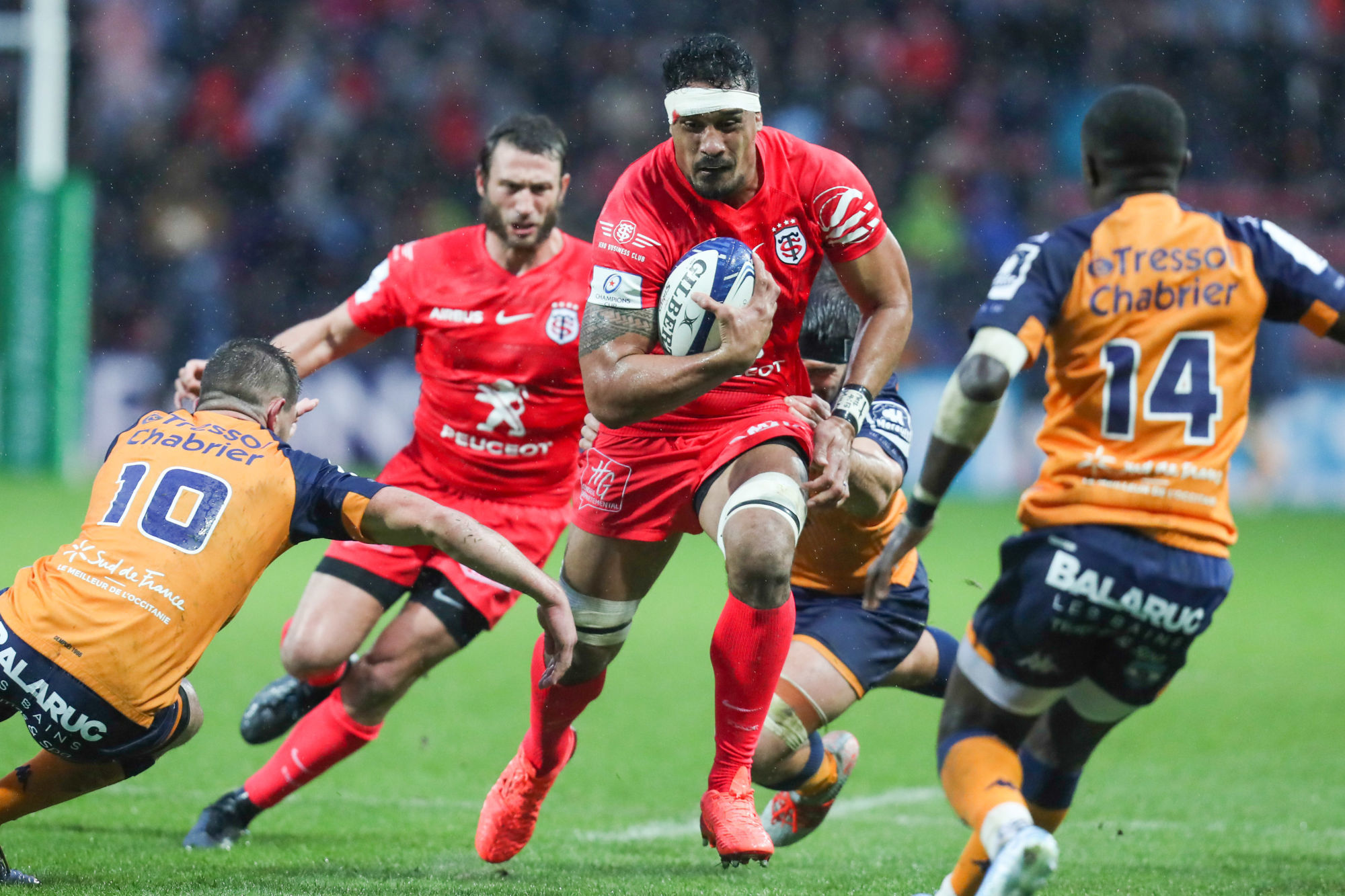 Jerome KAINO of Toulouse during the European Rugby Champions Cup, Pool 5 Toulouse and Montpellier at Stade Ernest-Wallon on December 8, 2019 in Toulouse, France. (Photo by Manuel Blondeau/Icon Sport) - Stade Ernest-Wallon - Toulouse (France)