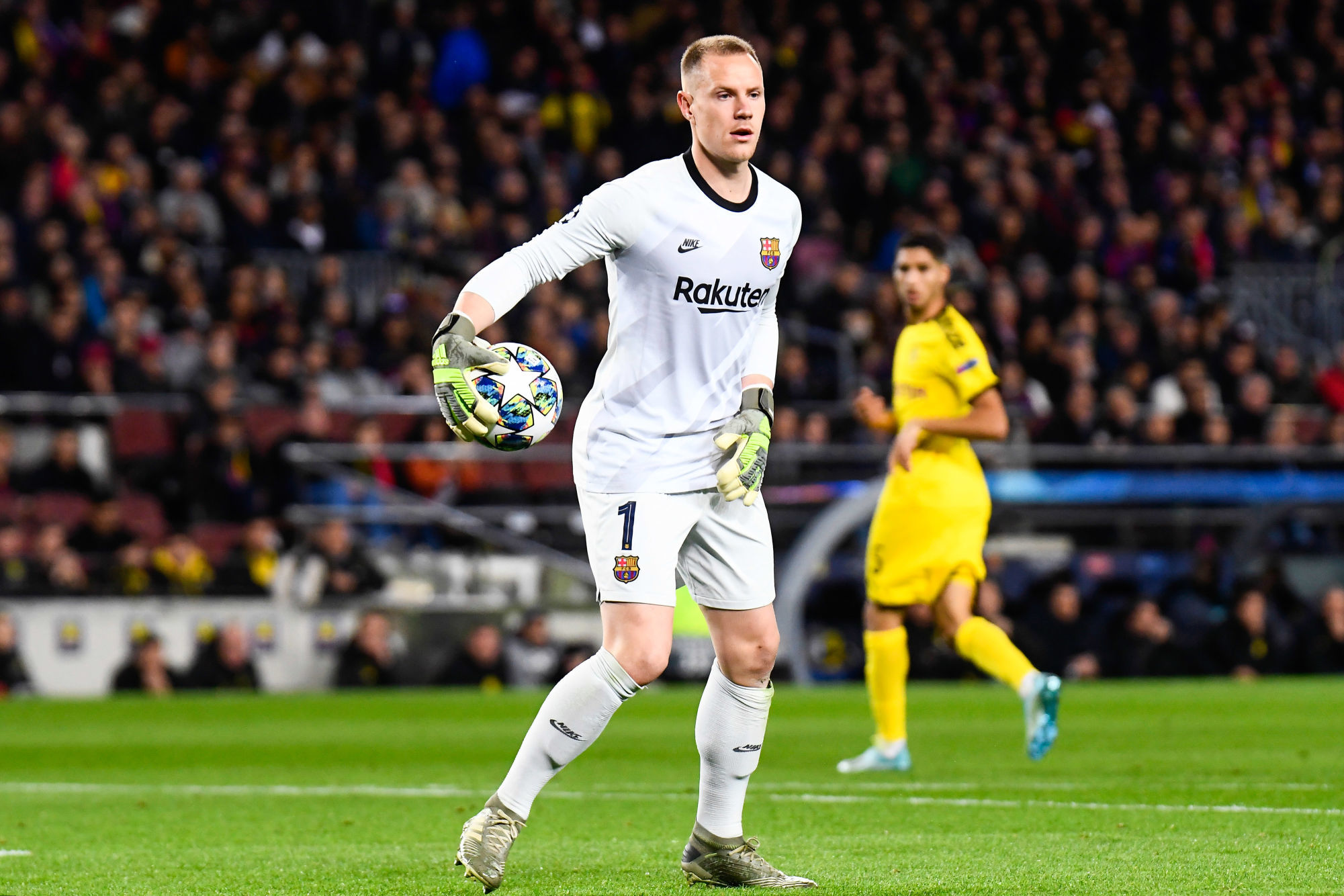 Marc-Andre Ter Stegen of FC Barcelona during the Champions League match between Barcelone and Borussia Dortmund at Camp Nou on November 27, 2019 in Barcelona, Spain. (Photo by Pressinphoto/Icon Sport) - Marc-Andre TER STEGEN - Camp Nou - Barcelone (Espagne)