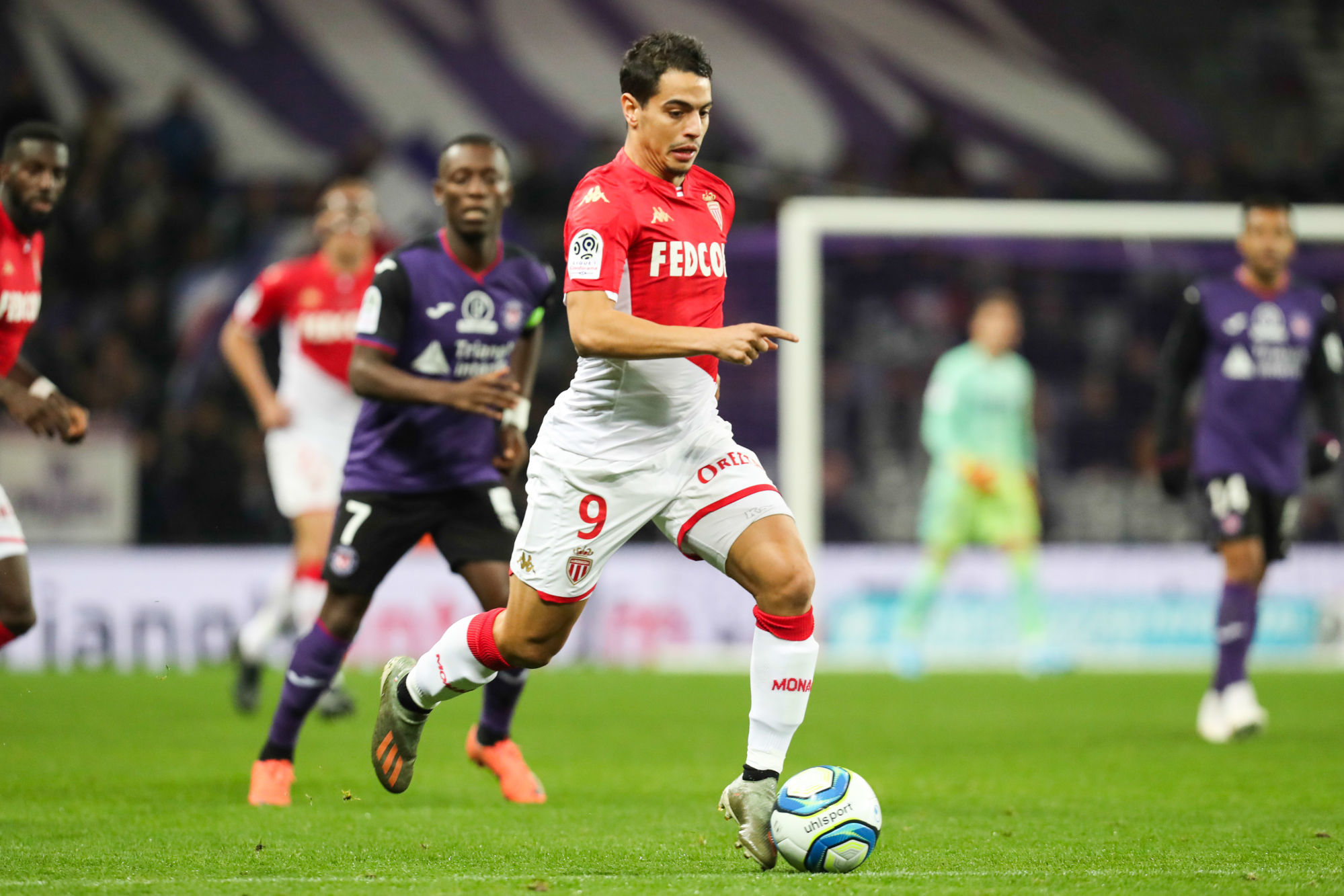 Wissam BEN YEDDER of Monaco during the Ligue 1 match between Toulouse FC and AS Monaco at Stadium Municipal on December 4, 2019 in Toulouse, France. (Photo by Manuel Blondeau/Icon Sport) - Stadium Municipal - Toulouse (France)