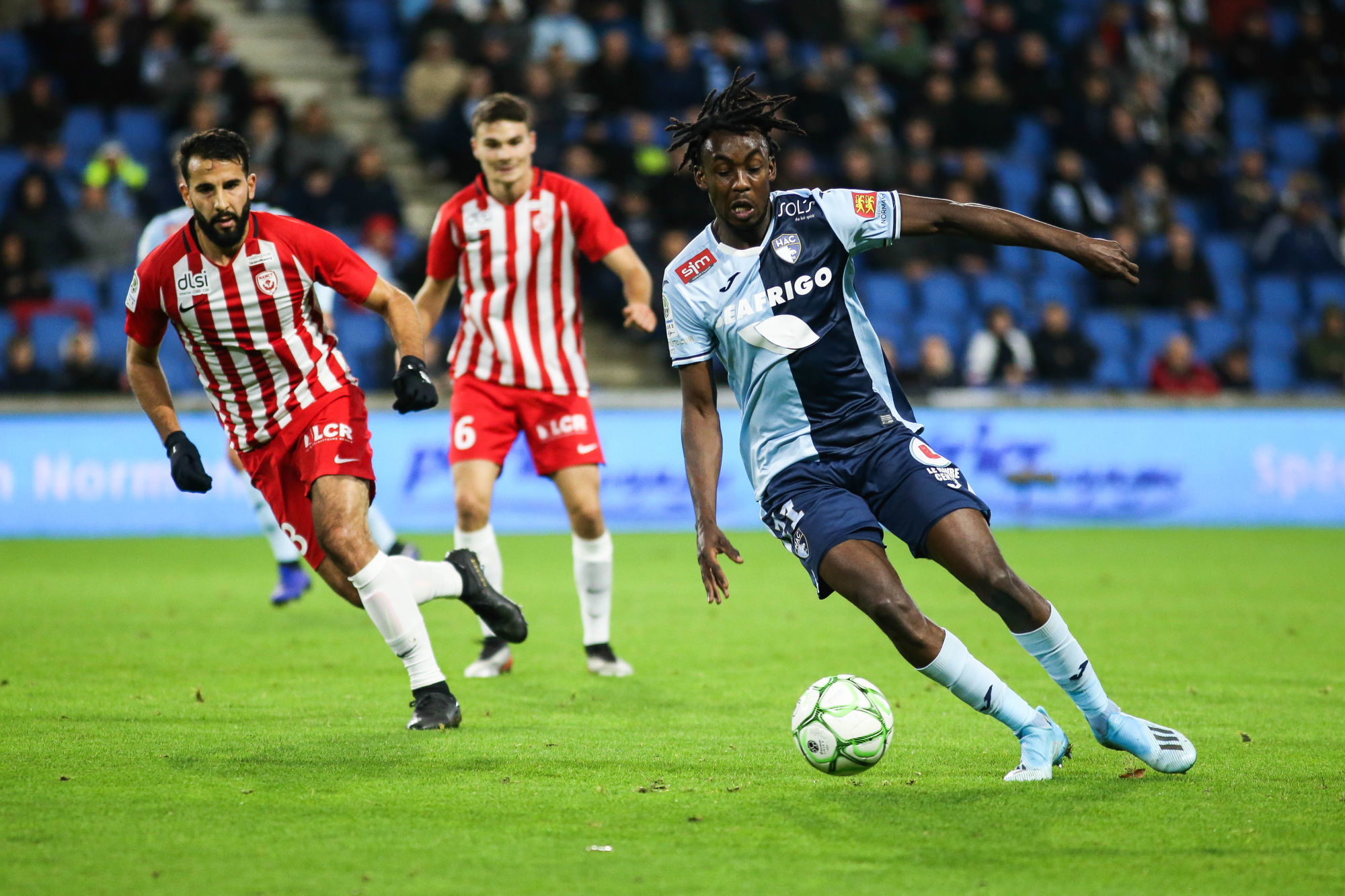 Tino KADEWERE of Le Havre during the Ligue 2 match between Le Havre and Nancy at Stade Oceane on November 4, 2019 in Le Havre, France. (Photo by Maxime Le Pihif/Icon Sport) - Tino KADEWERE - Stade Oceane - Le Havre (France)