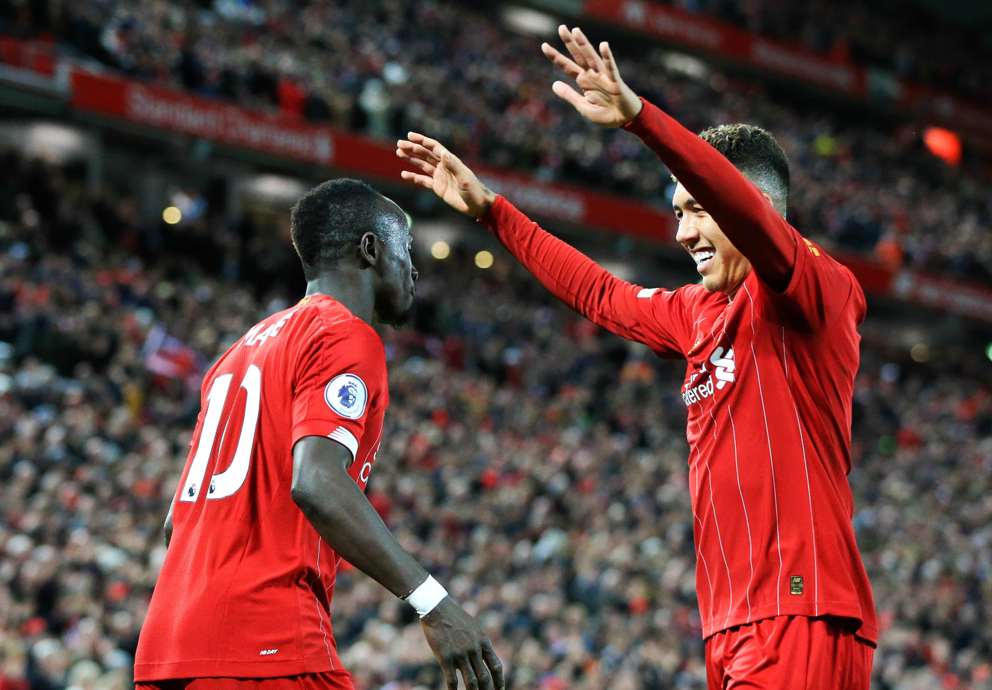 Photo by Icon Sport - Sadio MANE - Roberto FIRMINO, Liverpool