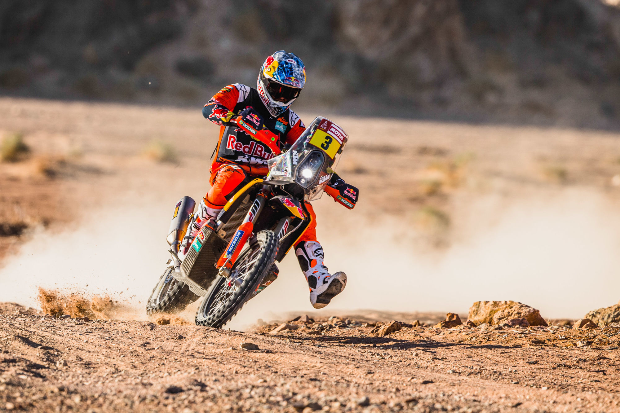 Sam Sunderland (GBR) of Red Bull KTM Factory Team races during stage 2 of Rally Dakar 2020 from Al Wajh to Neom, Saudi Arabia on January 06, 2020. // Flavien Duhamel/Red Bull Content Pool // AP-22QCMJJU92111 // Usage for editorial use only // 

Photo by Icon Sport - Sam SUNDERLAND