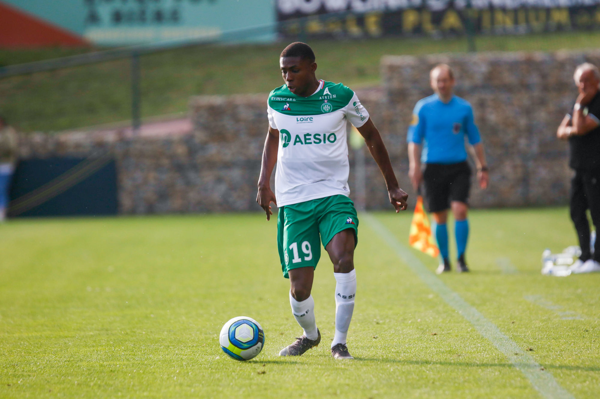 Sissoko Alpha of Saint Etienne during the Friendly match between Andrezieux and Saint Etienne at L'Envol Stadium on July 9, 2019 in Andrezieux-Boutheon, France. (Photo by Romain Biard/Icon Sport)