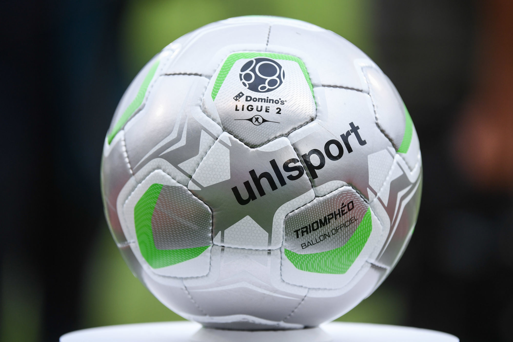 Illustration picture of the official ball for dominos Ligue 2 during the French Ligue 2 match between Paris FC and Clermont at Stade Charlety on July 28, 2017 in Paris, France. (Photo by Anthony Dibon/Icon Sport)