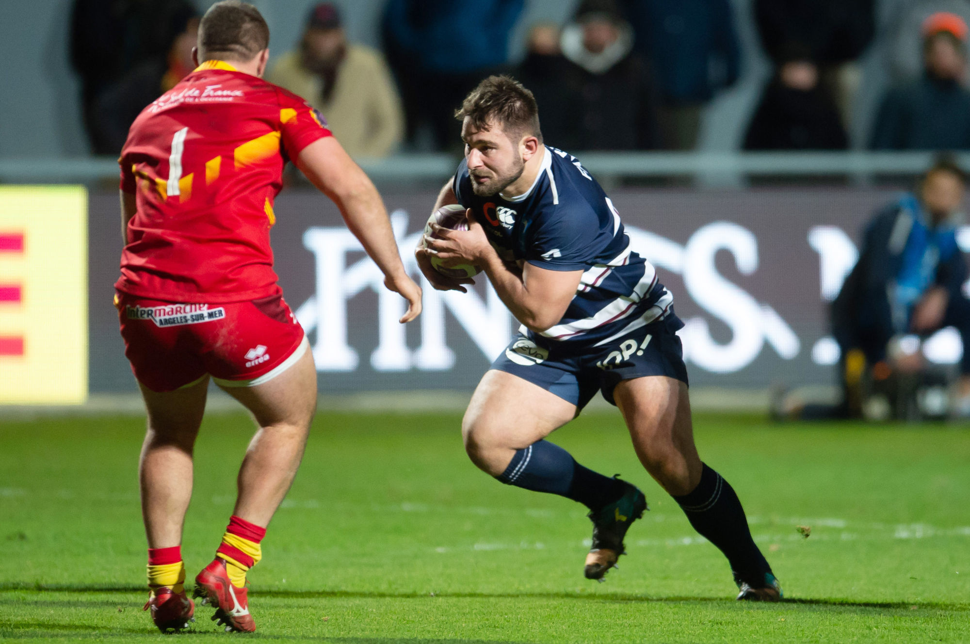 Florian Dufour of Bordeaux during the European Challenge Cup match between Perpignan and Bordeaux at Stade Aime Giral on January 11, 2019 in Perpignan, France. (Photo by Alexandre Dimou/Icon Sport)