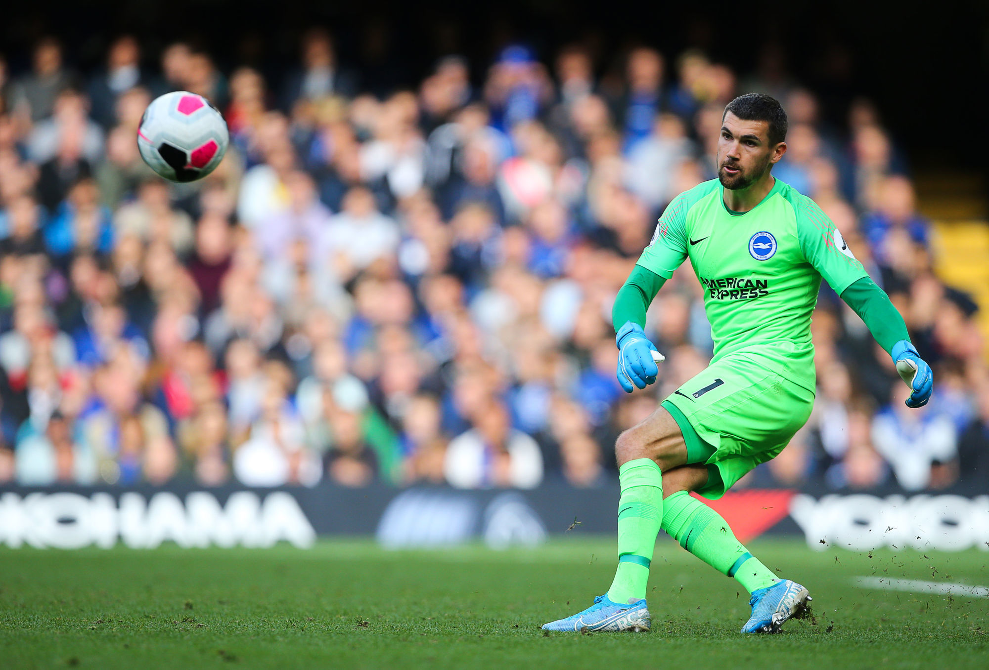 Matthew Ryan of Brighton and Hove Albion during the Premier League match at Stamford Bridge, London. Picture date: 28th September 2019. Picture credit should read: Paul Terry/Sportimage ..Photo by Icon Sport - Matthew RYAN - Stamford Bridge - Londres (Angleterre)