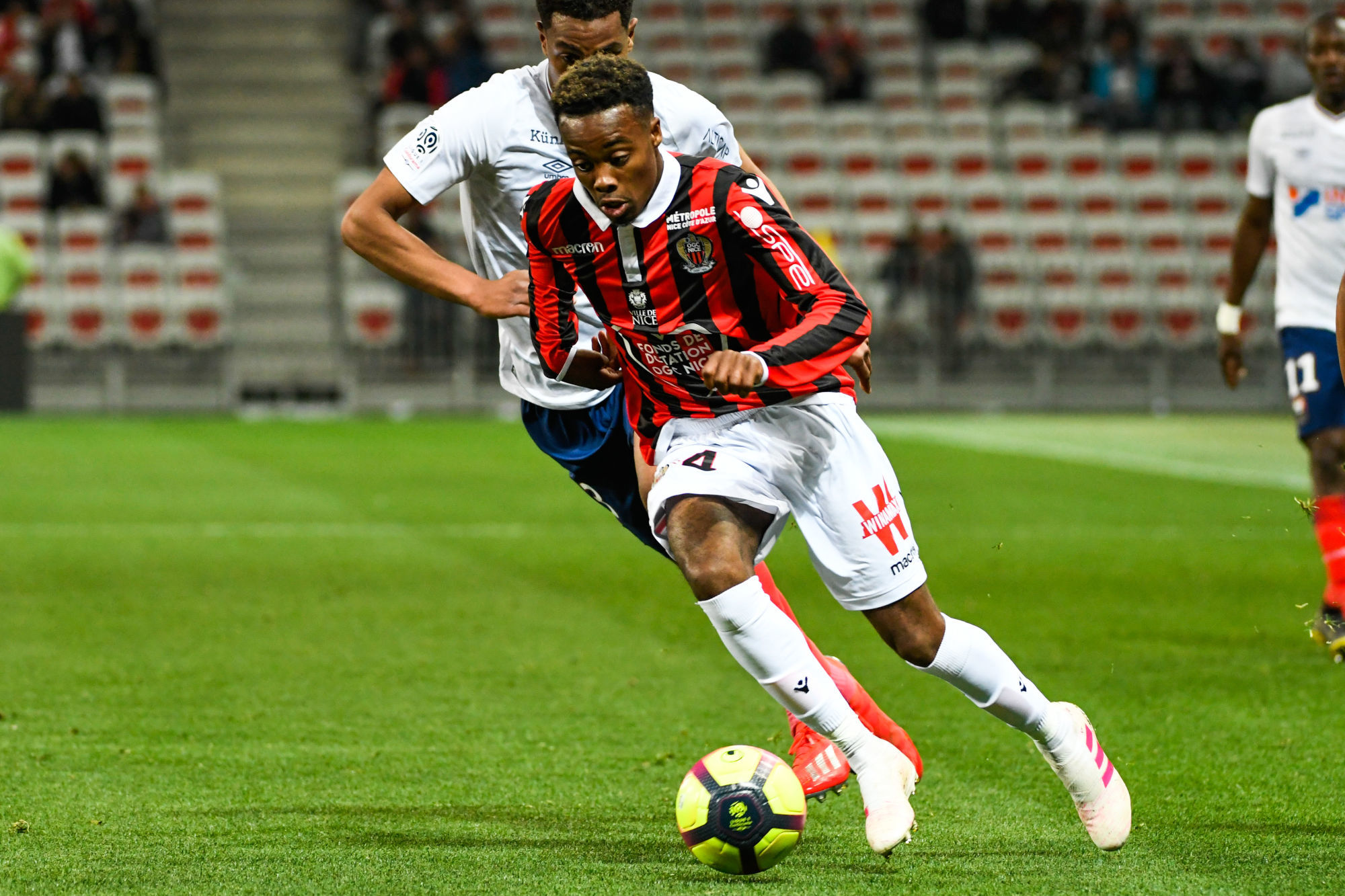 Pedro Brazao Teixeira of Nice during the Ligue 1 match between OGC Nice and SM Caen on April 20, 2019 in Nice, France. (Photo by Pascal Della Zuana/Icon Sport)