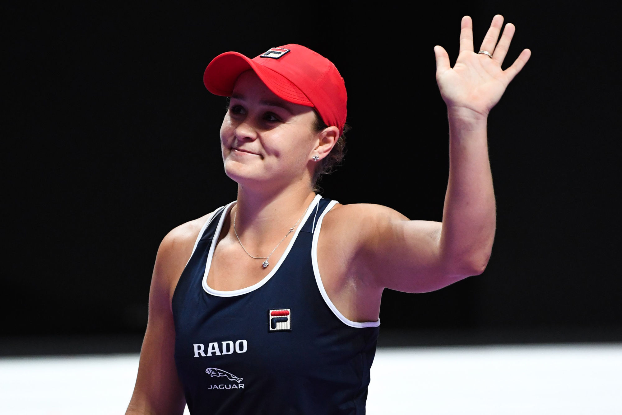 (191031) -- SHENZHEN, Oct. 31, 2019 (Xinhua) -- Ashleigh Barty of Australia greets the spectators after the women's singles round robin match against Petra Kvitova of the Czech Republic at the WTA Finals Tennis Tournament in Shenzhen, south China's Guangdong Province, Oct. 31, 2019. (Xinhua/Liang Xu) (Photo by Xinhua/Sipa USA) 

Photo by Icon Sport - Ashleigh BARTY - Shenzhen (Chine)