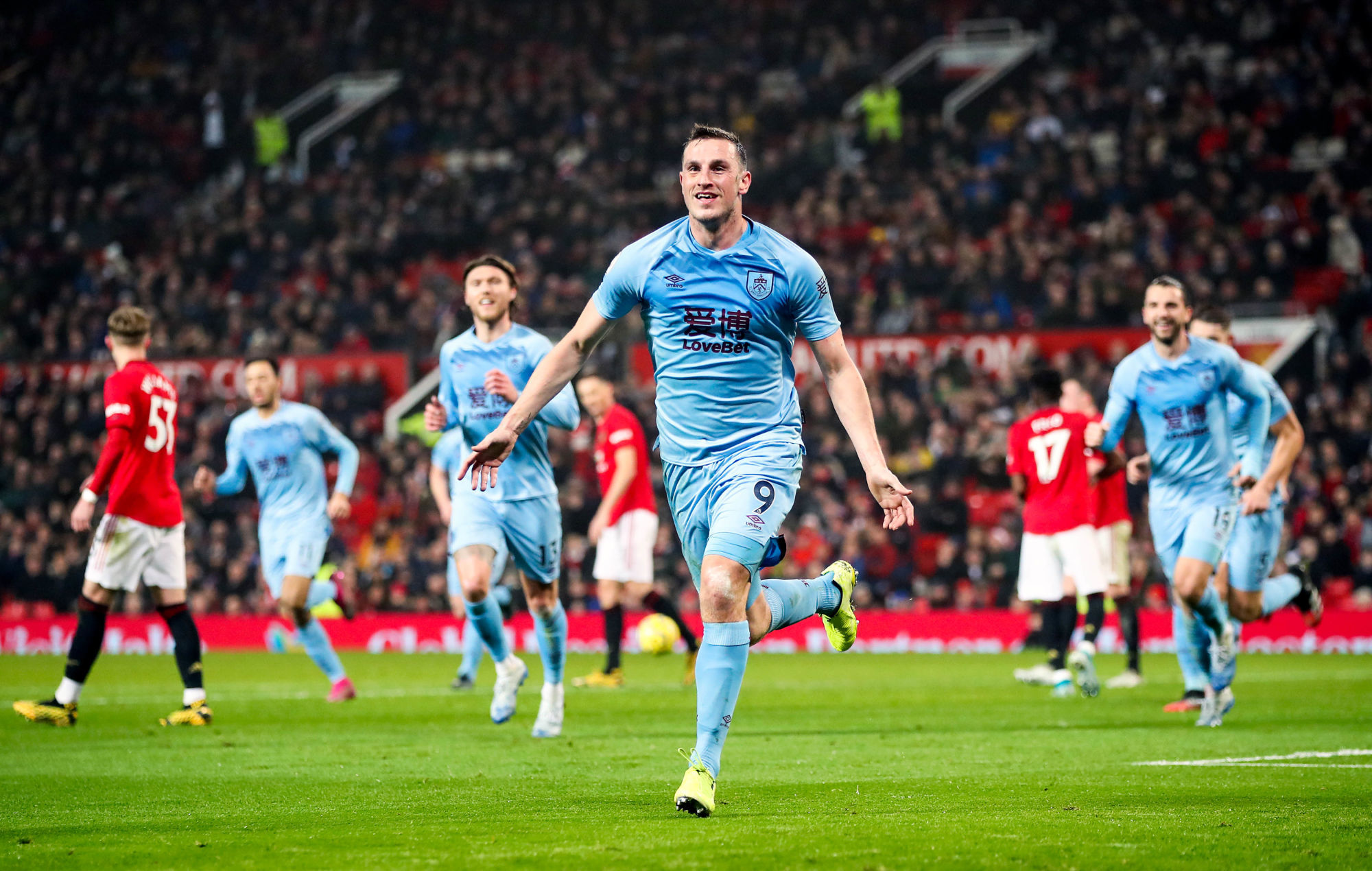 Burnley's Chris Wood celebrates scoring his side's first goal of the game 


Photo by Icon Sport - Old Trafford - Manchester (Angleterre)