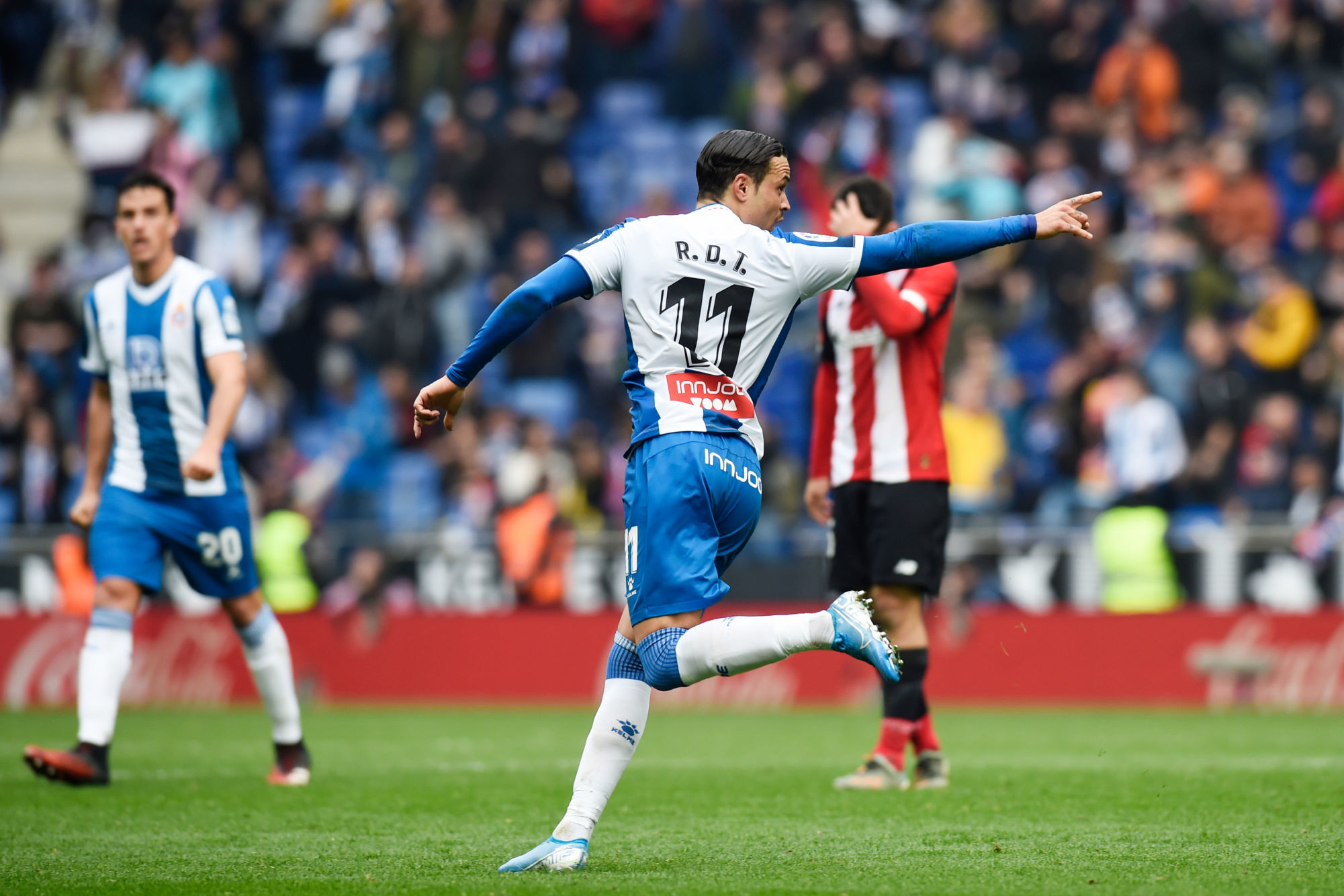 Raul de Tomas of RCD Espanyol celebrates his goal during the Liga match between Espanyol Barcelone and Athletic Bilbao at RCDE Stadium on January 25, 2020 in Barcelona, Spain. (Photo by Pressinphoto/Icon Sport) 

Photo by Icon Sport - Barcelone (Espagne)