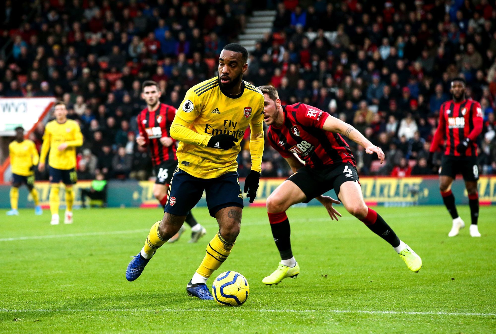 Arsenal's Alexandre Lacazette in action during the Premier League match at the Vitality Stadium, Bournemouth. 
Photo by Icon Sport - Alexandre LACAZETTE - Daniel GOSLING - Goldsands Stadium - Bournemouth (Angleterre)