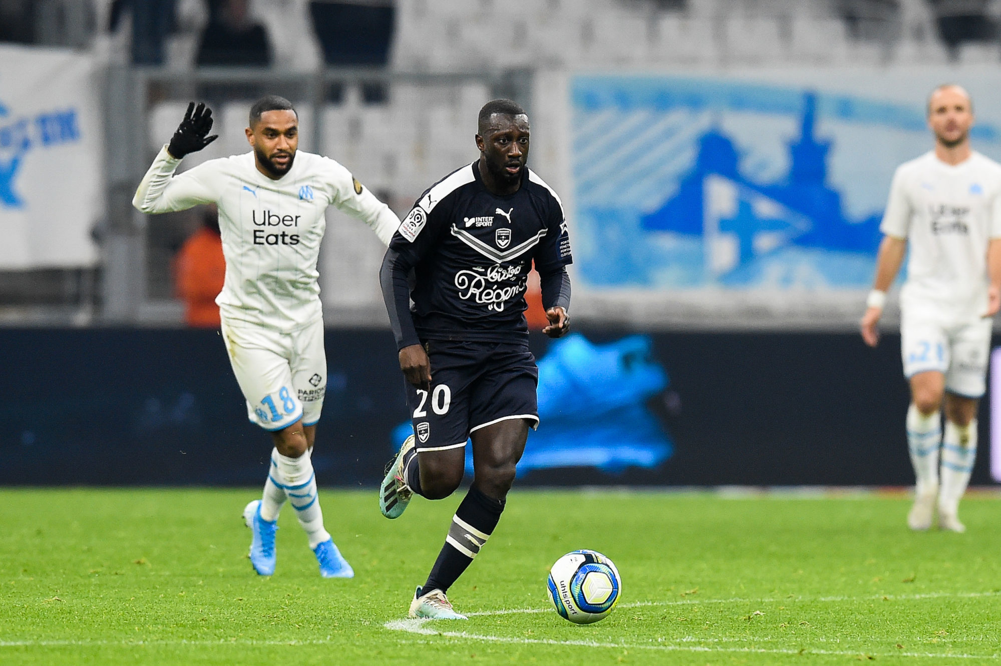 Youssouf SABALY of Bordeaux  during the Ligue 1 match between Olympique Marseille and Girondins Bordeaux at Stade Velodrome on December 7, 2019 in Marseille, France. (Photo by Alexandre Dimou/Icon Sport) - Youssouf SABALY - Orange Vélodrome - Marseille (France)