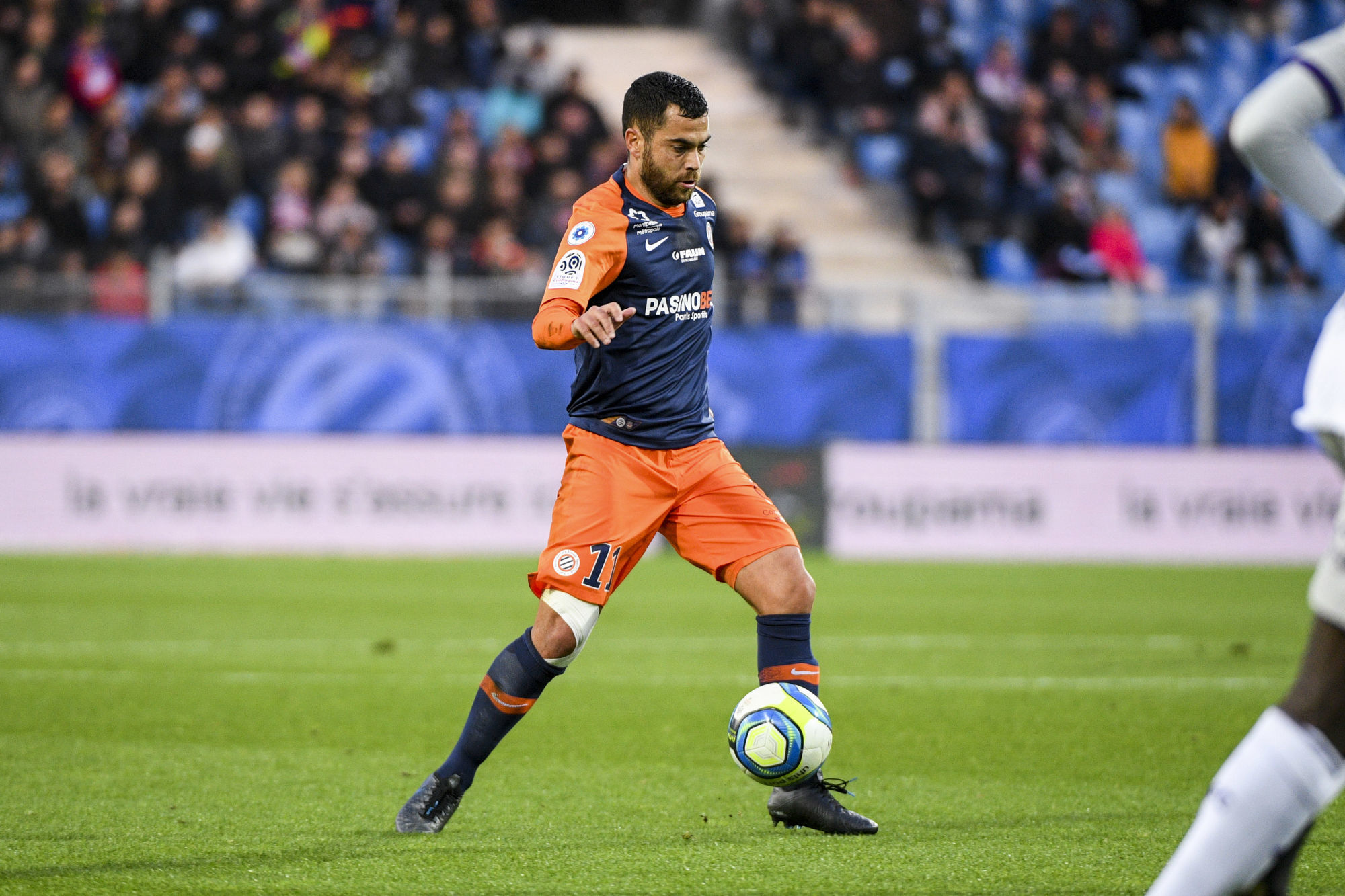Teji SAVANIER of Montpellier during the Ligue 1 match between Montpellier and Toulouse at La Mosson on November 10, 2019 in Montpellier, France. (Photo by Aude Alcover/Icon Sport) - Teji SAVANIER - Stade de la Mosson - Montpellier (France)
